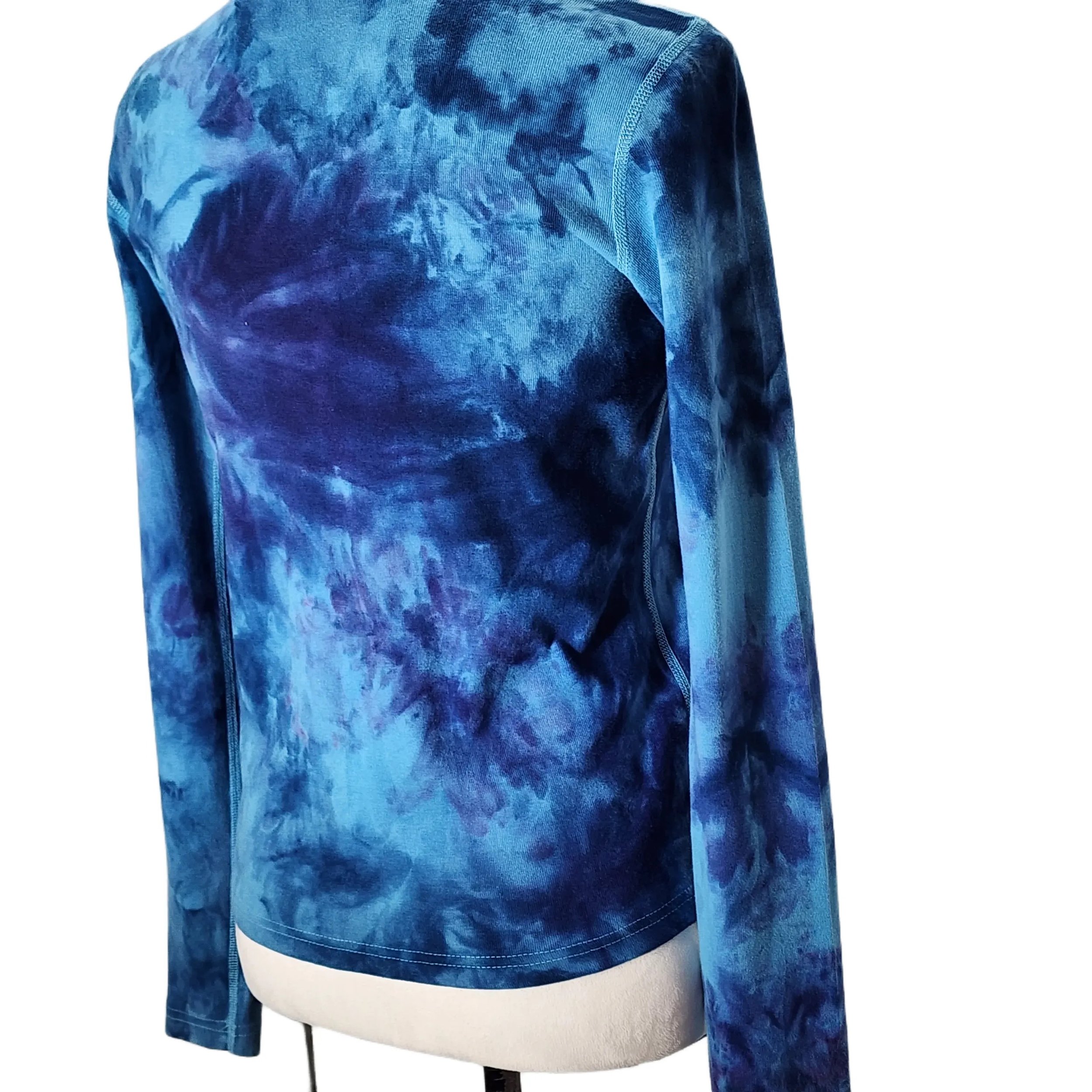 Ralph Lauren, Upcycled Tie Dyed Mock Turtleneck. Size: M - Gladiator Art & Apparel