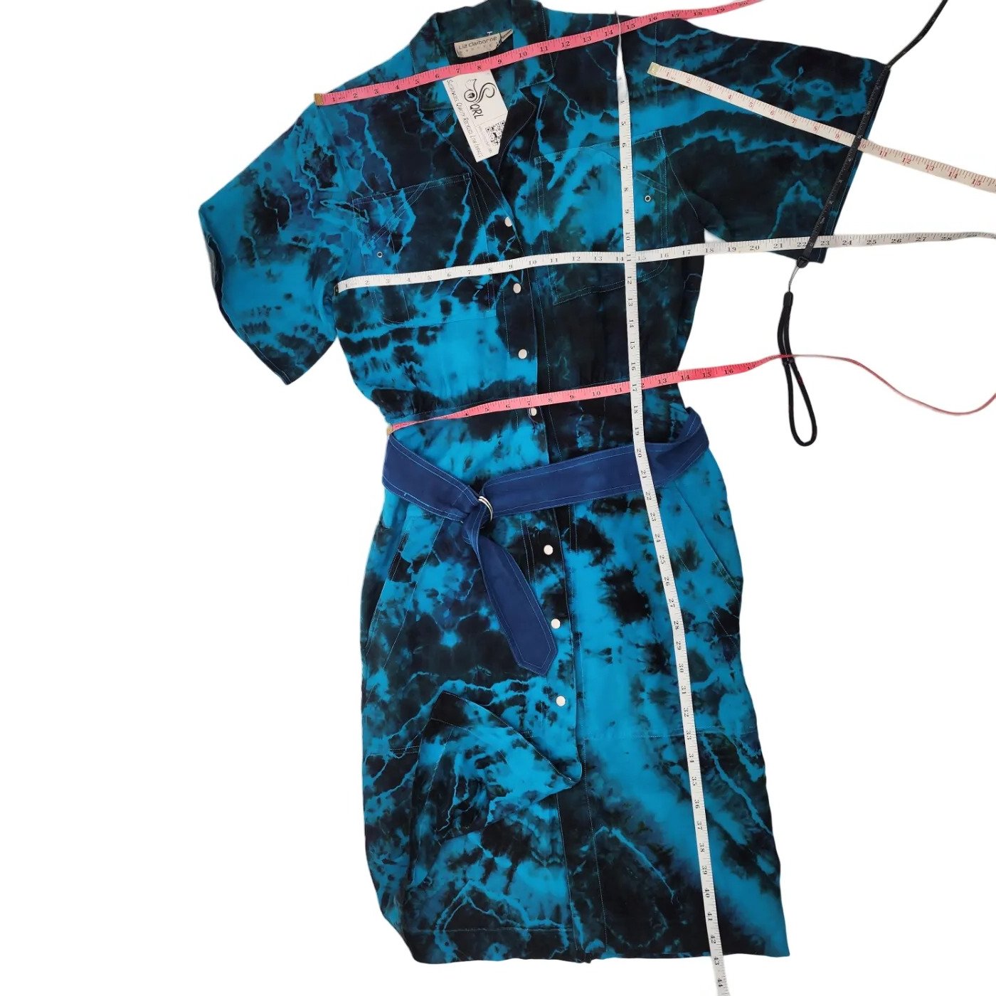 Liz Claiborne. Vintage, Reworked Tie Dye Button Down Midi Dress. Size: 4 - Gladiator Art & Apparel