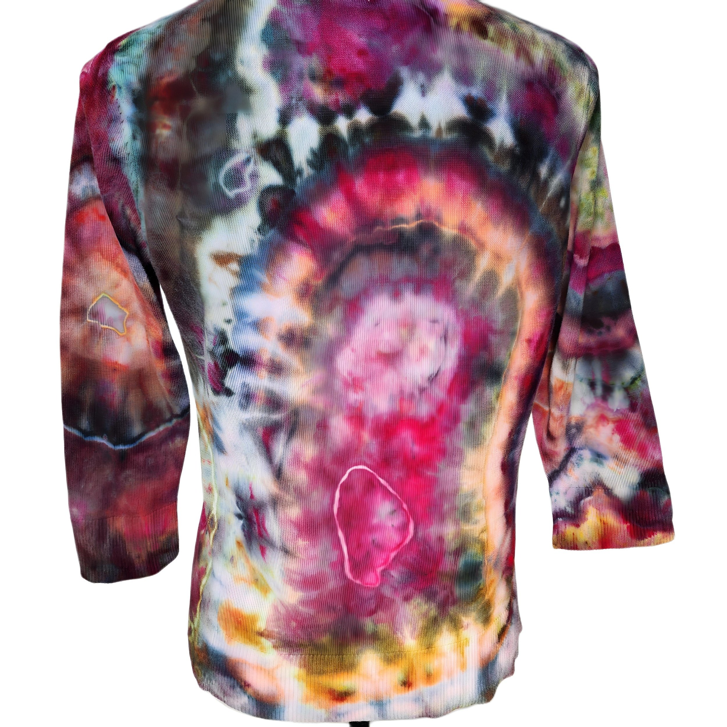 Upcycled, 'Calvin Klein' Tie-Dyed 3/4 Length Sleeve Sweater. Size M - Gladiator Art & Apparel