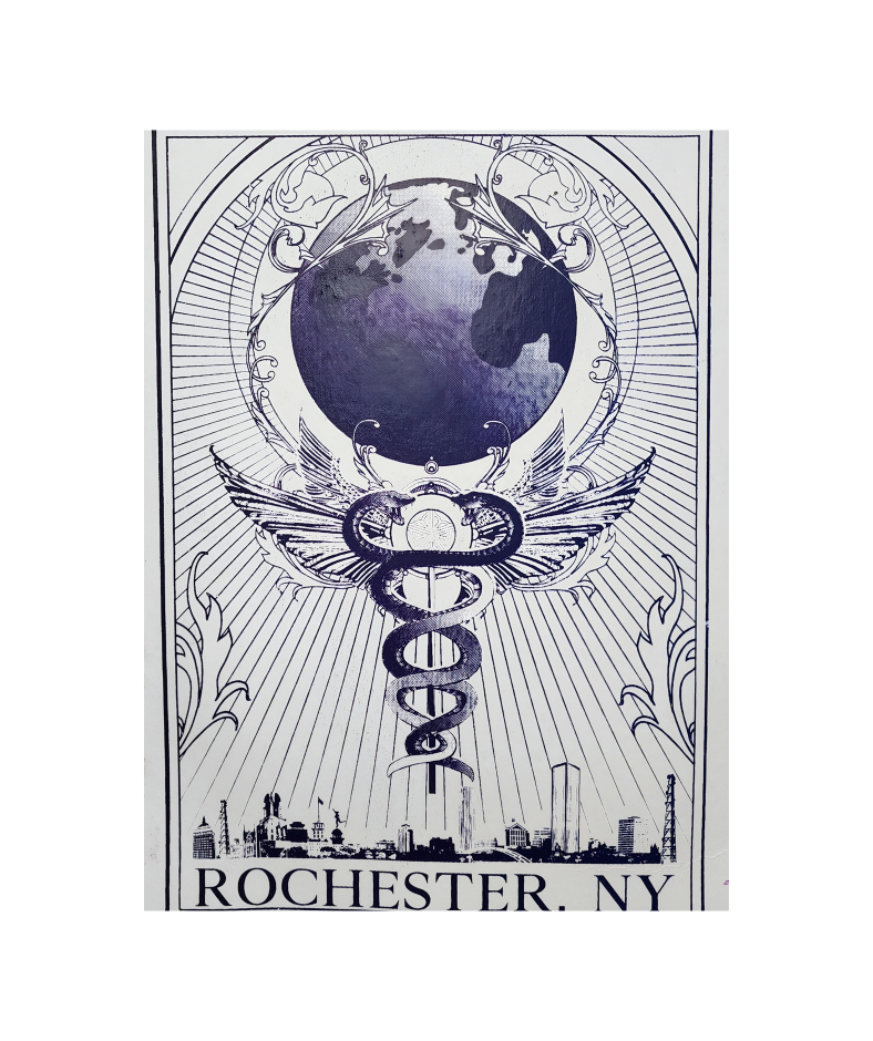 The Gladiator Art 'Rochester, NY Skyline Medical Tribute Graphic Print' 13" x 19" - Gladiator Art & Apparel