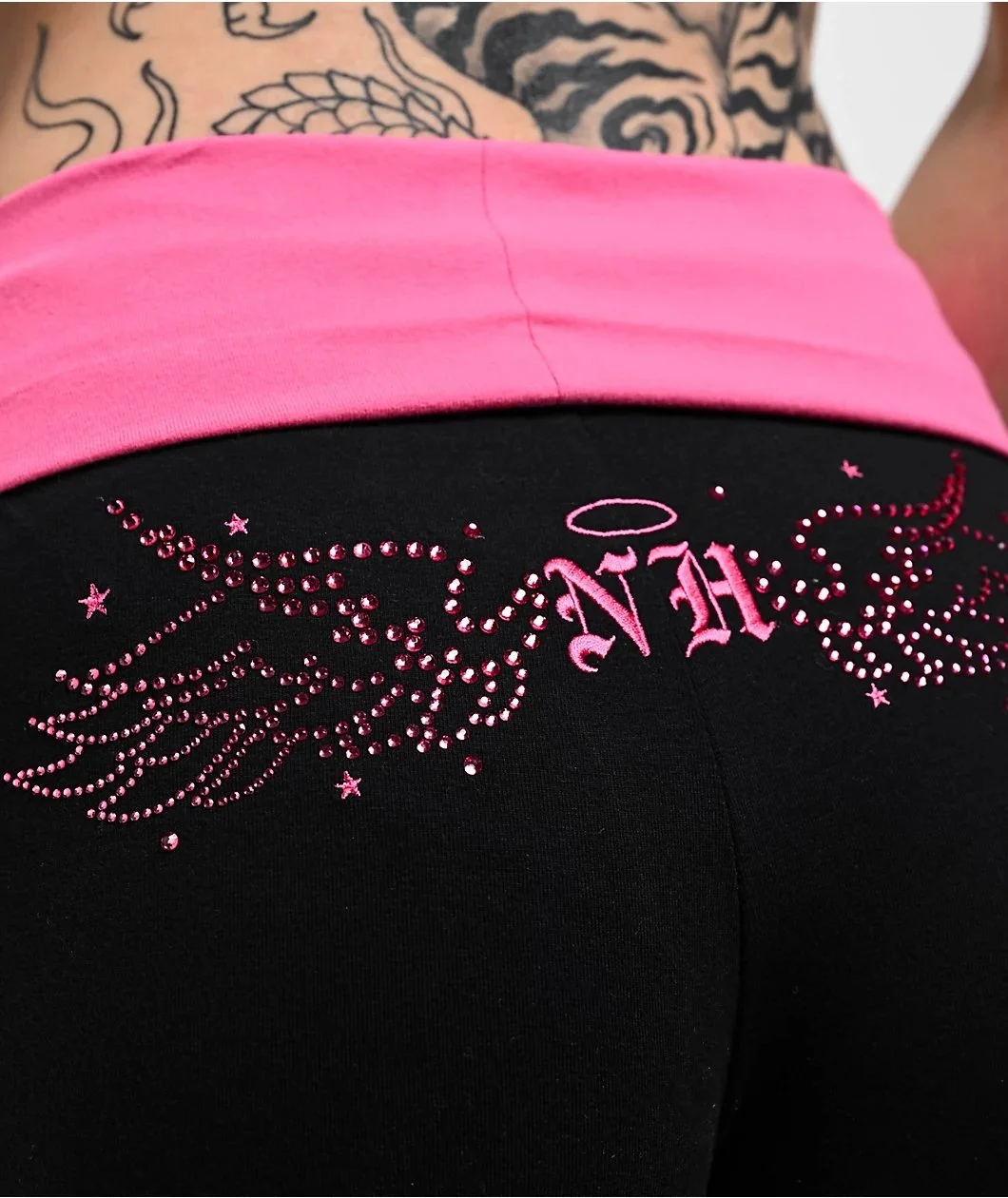 Ninth-Hall-Jennifer-Rhinestone-Black-&-Pink-Foldover-Shorts-_395230-alt2-US.jpg