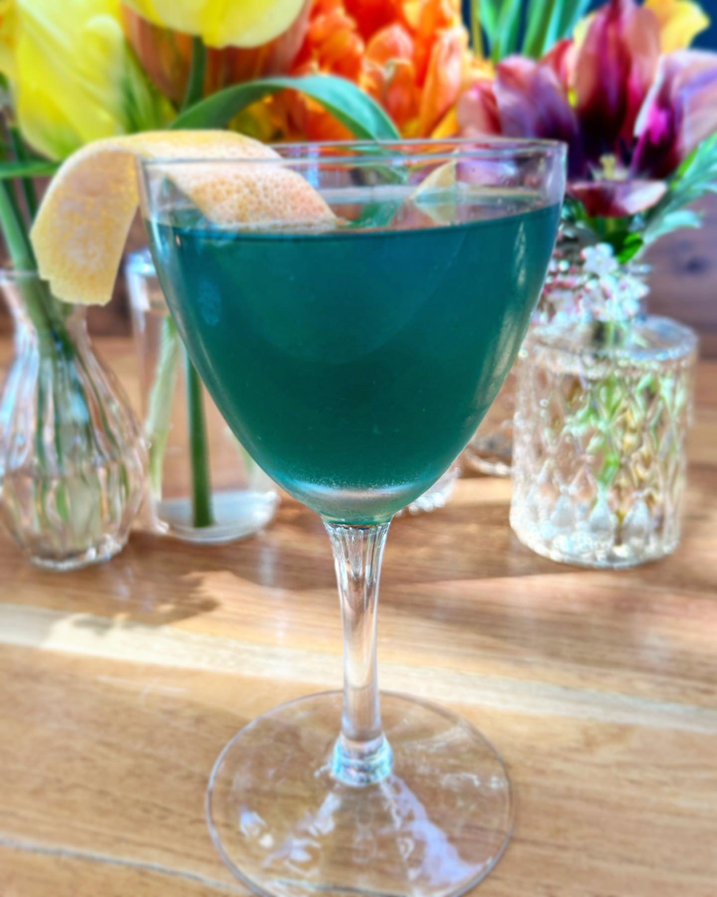 🔔 DRINK &amp; DONATE 🔔 Come try our teal MAJIK DAIQUIRI and support Sexual Assault Awareness Month at the same time! For the rest of April a portion of the proceeds from this cocktail will be donated to @stacarecenter who tirelessly help support su