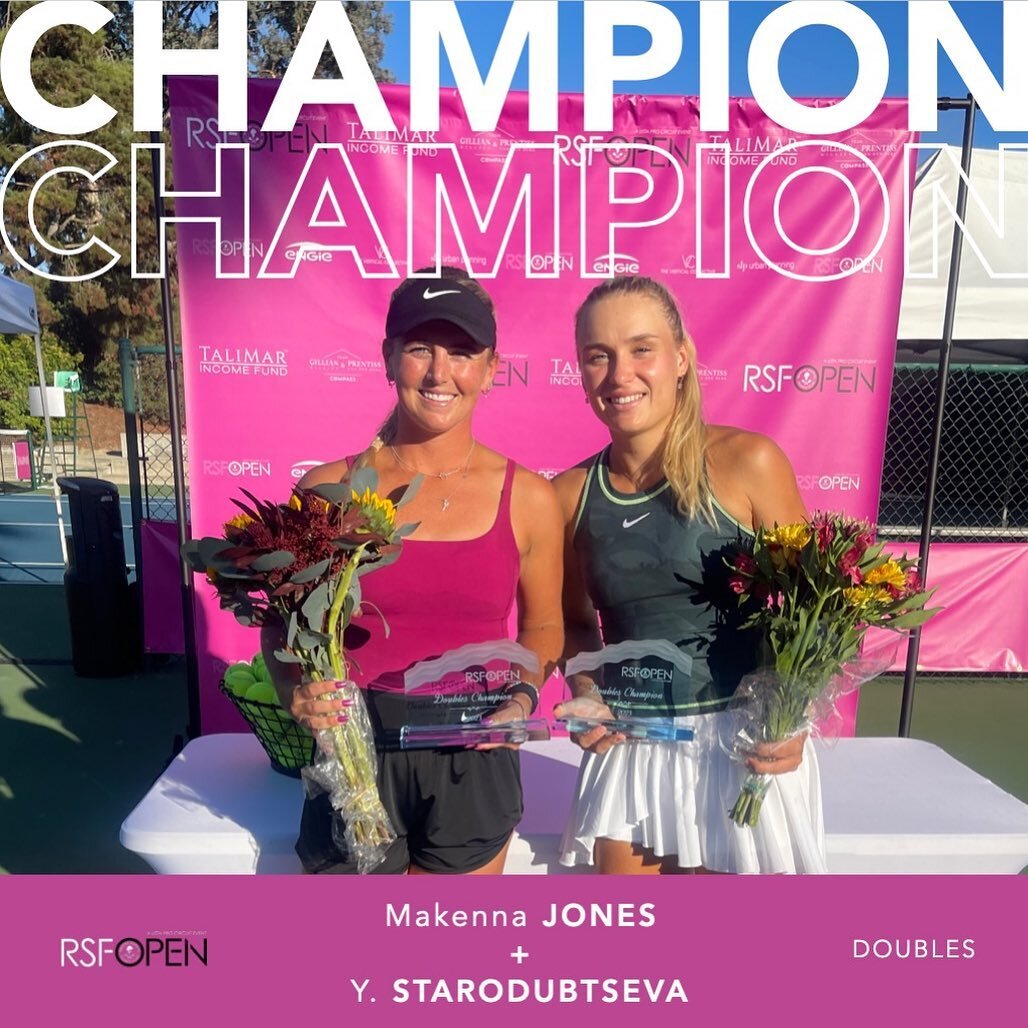 In the doubles final, Starodubtseva and Jones, 25, entertained the enthusiastic crowd with some fine doubles points as the Tampa. Fla., resident Jones won her ninth ITF pro doubles title of the year. Jones won the NCAA doubles title playing for the U
