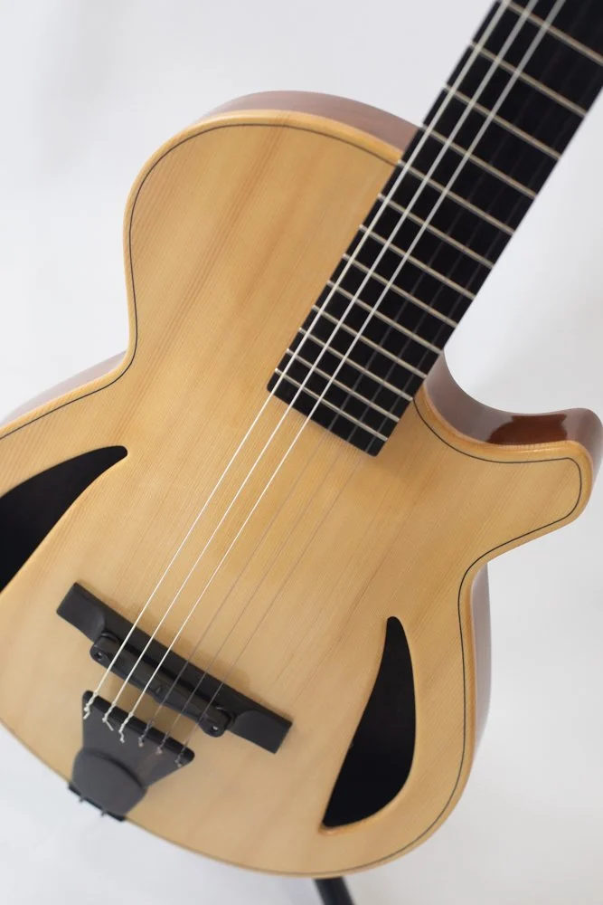 Maestro 14.5" Nylon String Hollow Body Archtop Jazz Guitar — Taka Moro