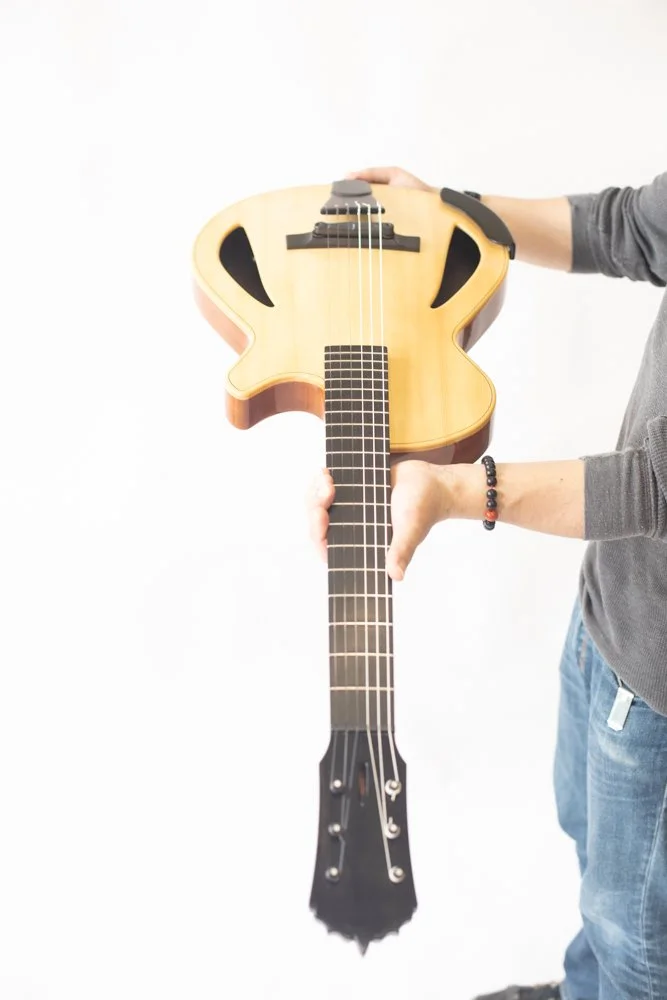 Maestro 14.5" Nylon String Hollow Body Archtop Jazz Guitar — Taka Moro