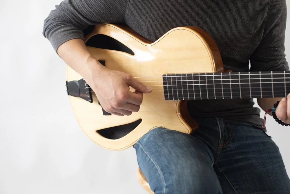 Maestro 14.5" Nylon String Hollow Body Archtop Jazz Guitar — Taka Moro