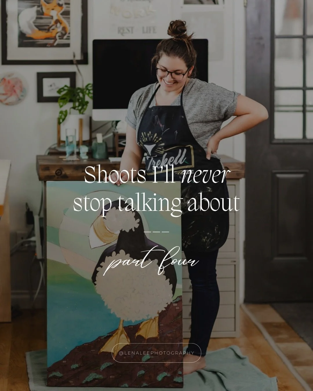 There&rsquo;s something really special about photographing people in the spaces where they actually create.

I love capturing you in the places where ideas are sketched out at midnight, coffee cups pile up, artwork dries on the table, and where the c