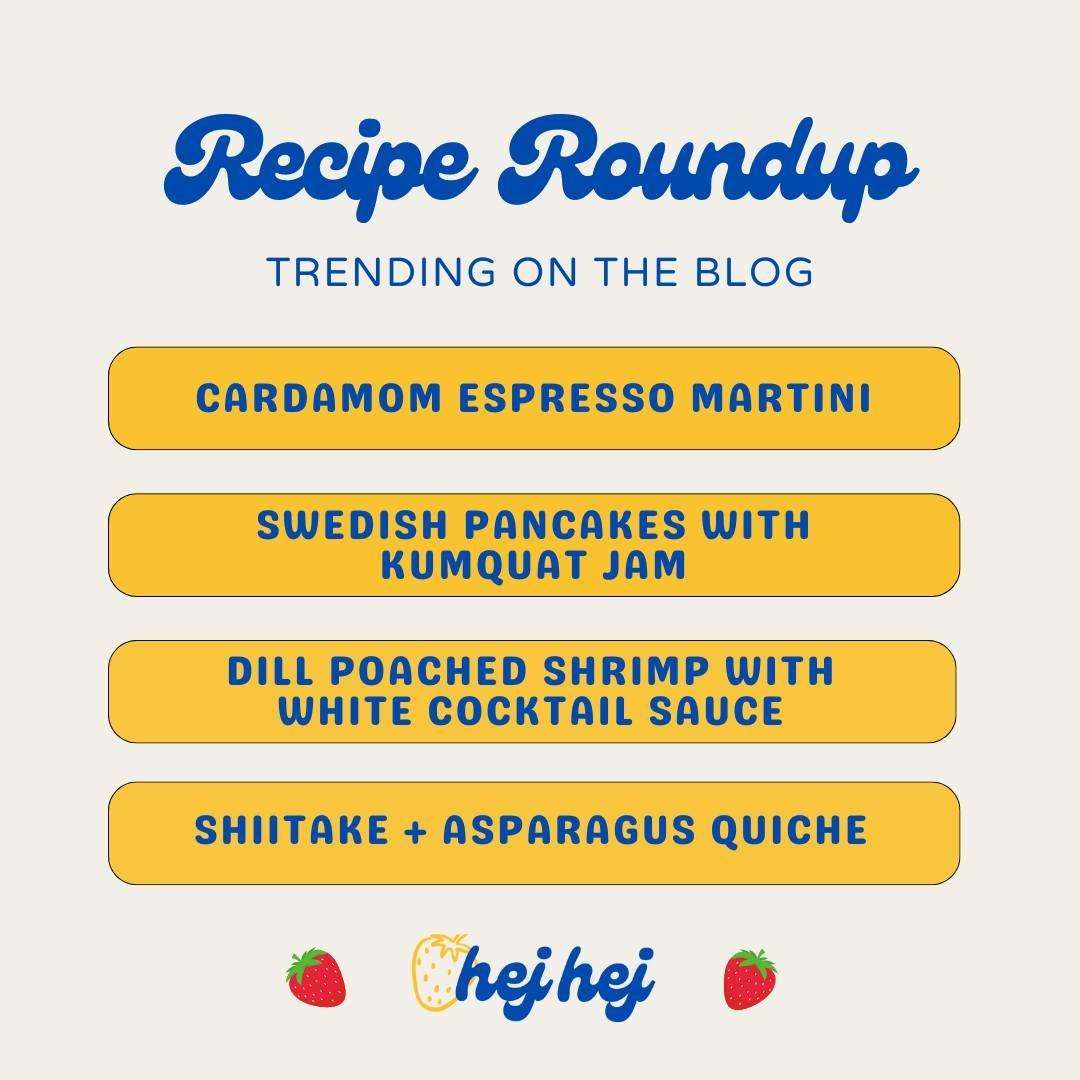 HEJ (hey)! If you're new here, don't forget I'm stacking up the Swedish (and Swede-ish) recipes for you on my blog. Take a peek at my most viewed recipes and give one a try! 🍓⁠
⁠
https://www.chefhejhej.com/blog⁠
⁠
#recipes #blogger #sffoodie #bayare