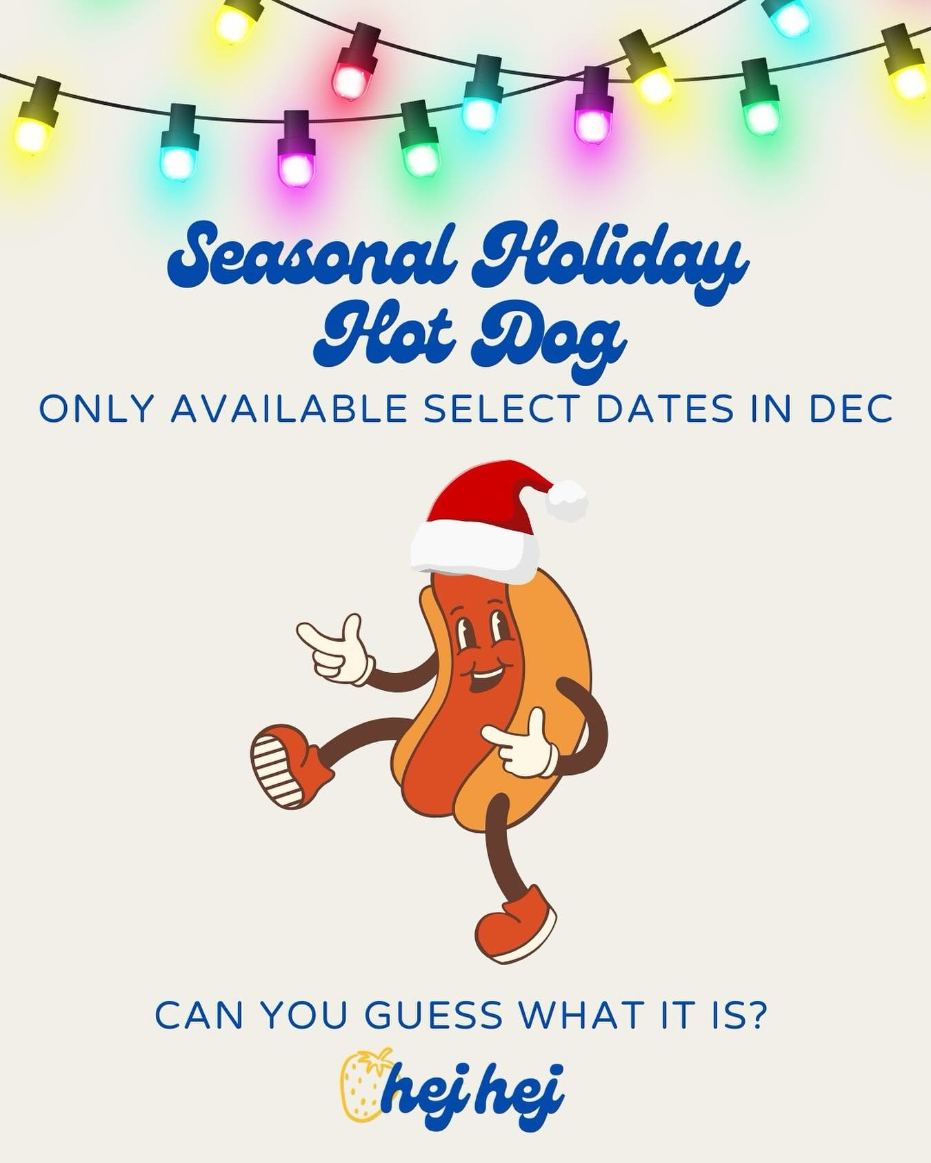 I&rsquo;ll give you a hint&hellip;think Swedish Christmas! 🎄🎅🏻 🇸🇪

It&rsquo;s going to be fully loaded so start working up your appetite now 😅🌭

#christmas #sweden #hotdog #hotdoggourmet #sfpopup #sffoodie #bayareaeats