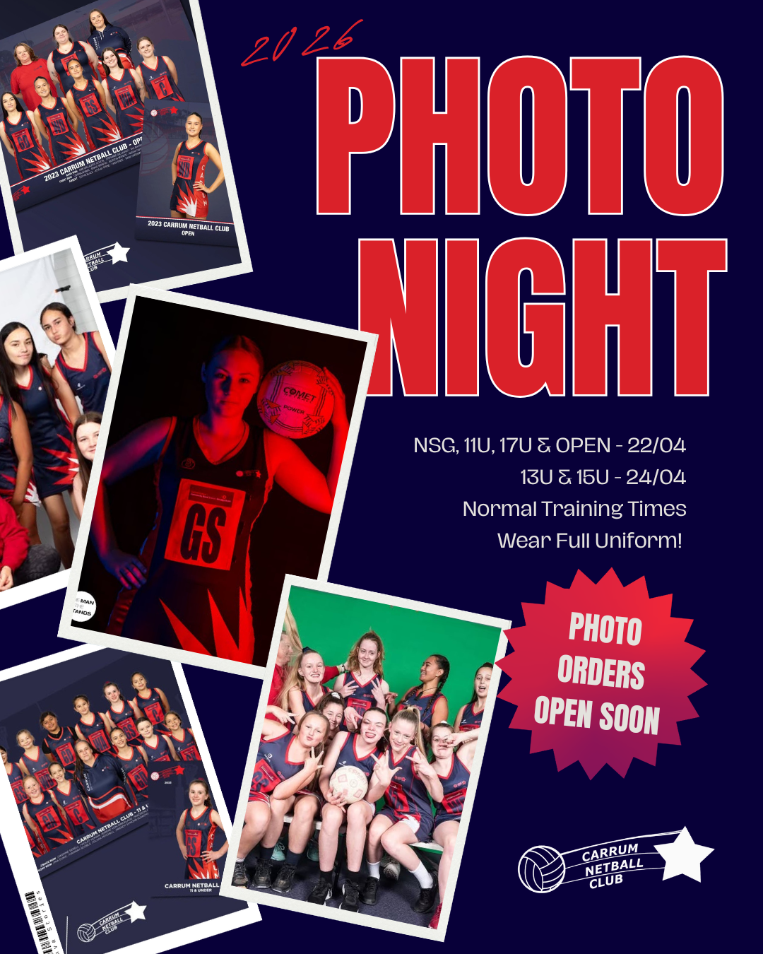 Photo Night - NSG, 11U, 17U &amp; OPEN
