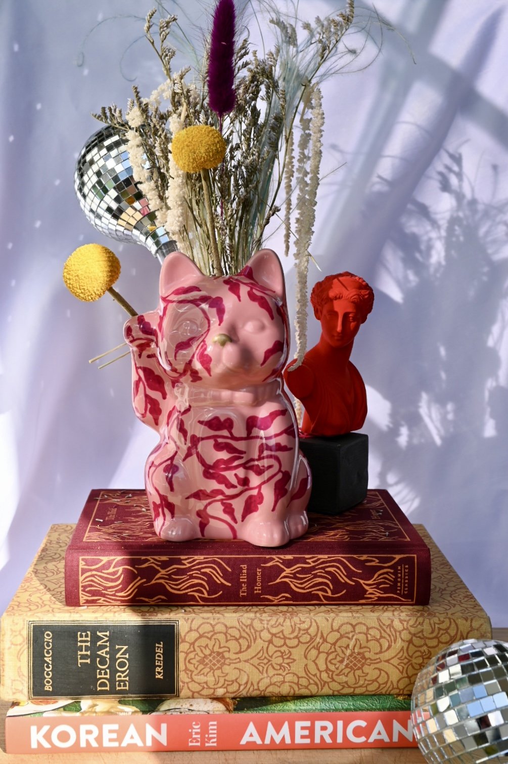 LUCKY GATO PINK VINES VASE