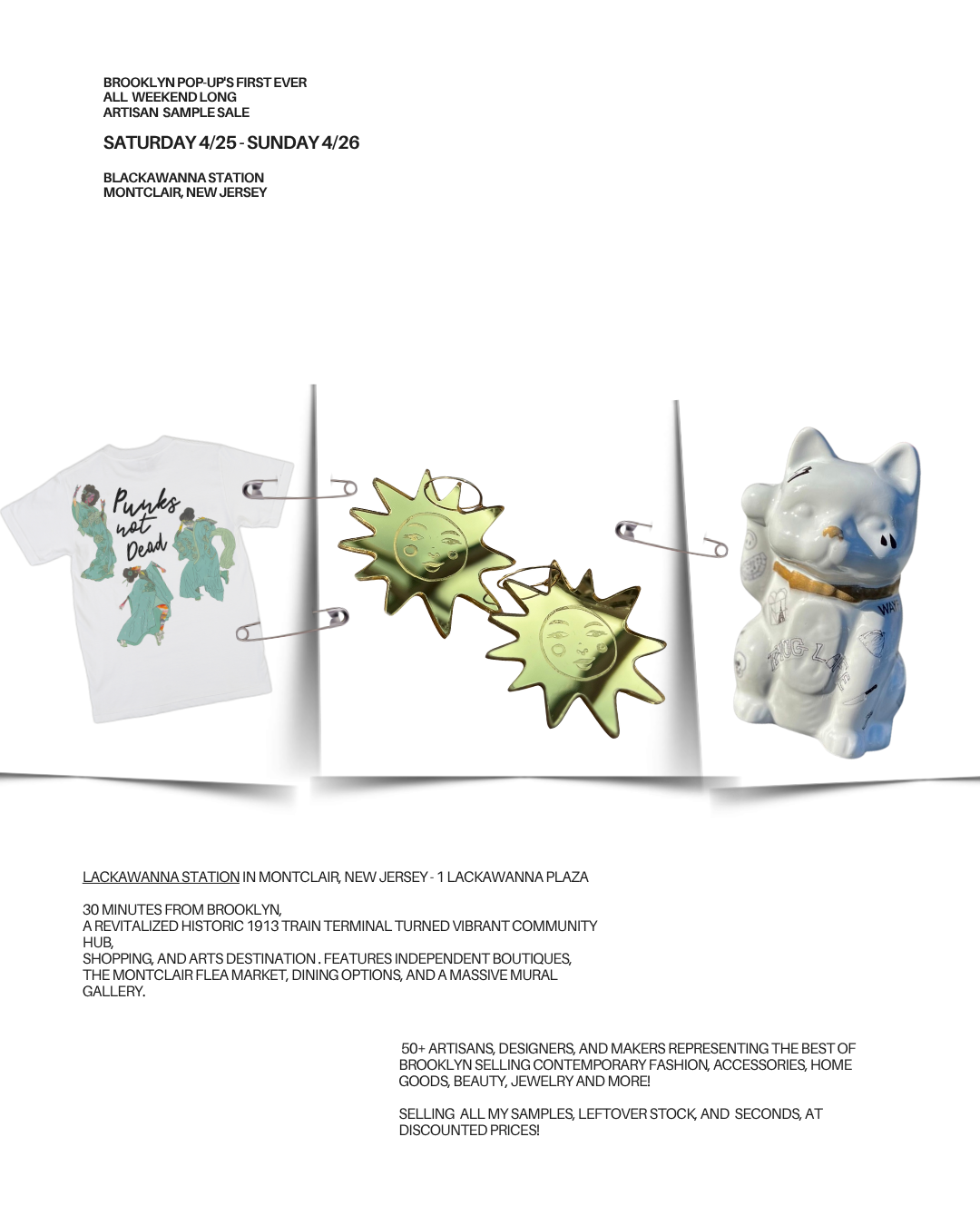 sample sale punk vibes with cool art