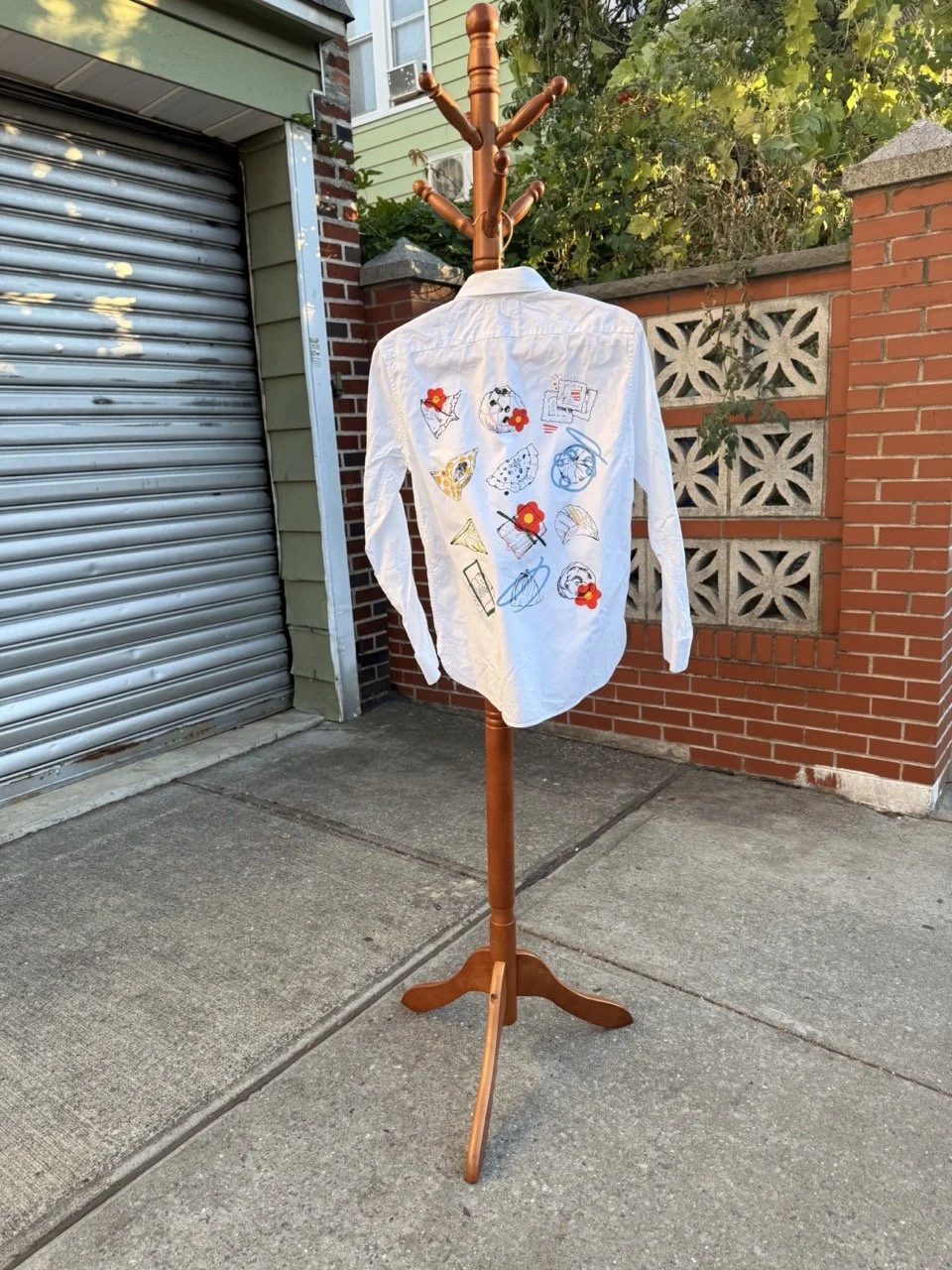 Saint Laurent Dumplings Upcycled White Button Down