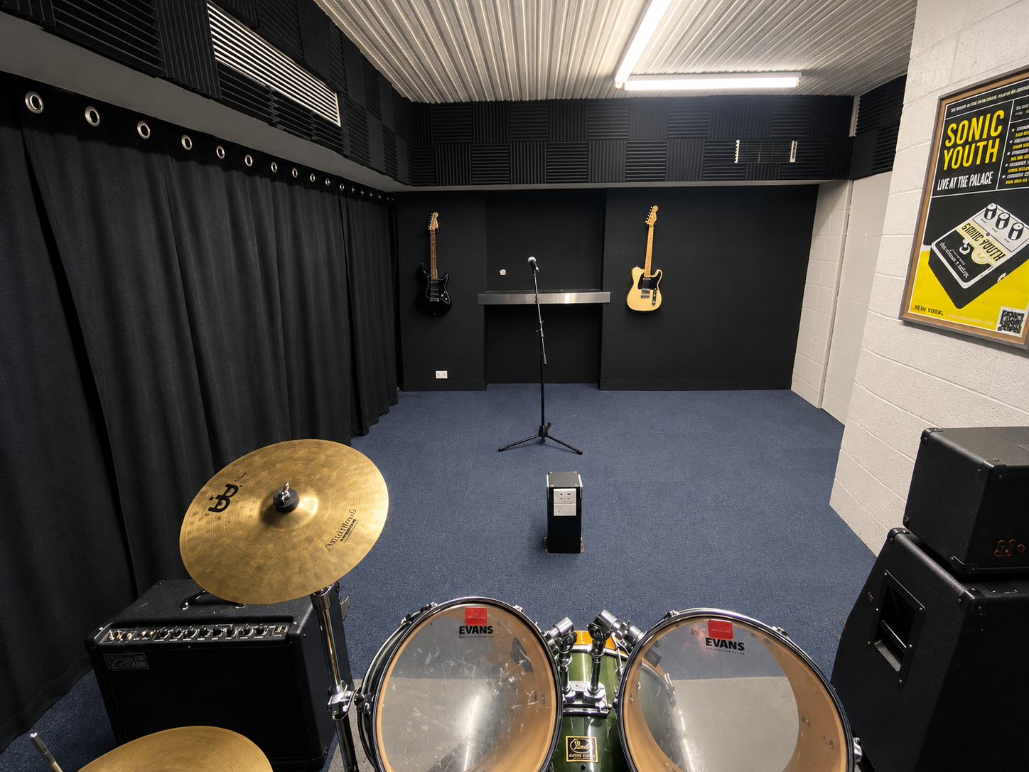 band rehearsal room