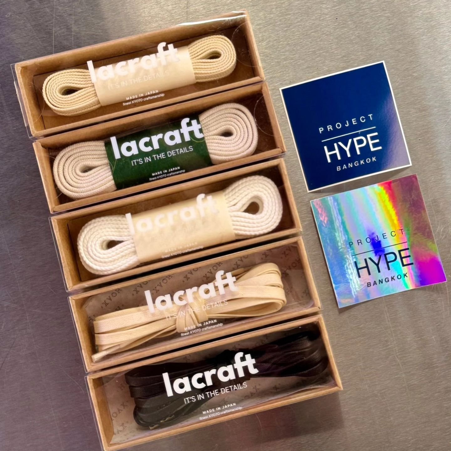 I am so excited to announce that lacraft shoelace is now available at @projecthypebkk in Bangkok! This marks our first stockist in both Bangkok and Thailand.