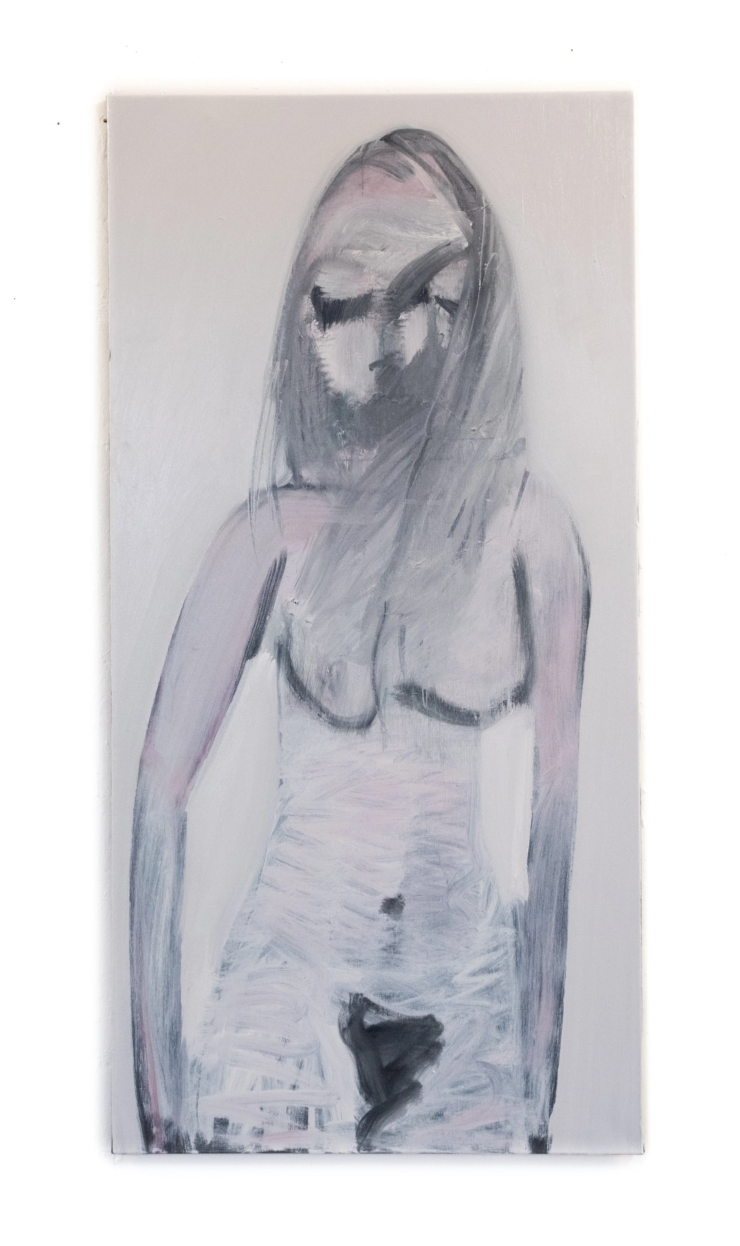 Dan Coombs, 'Woman', 2024, oil on canvas, 153 x 78 cm / 60.23 x 30 in