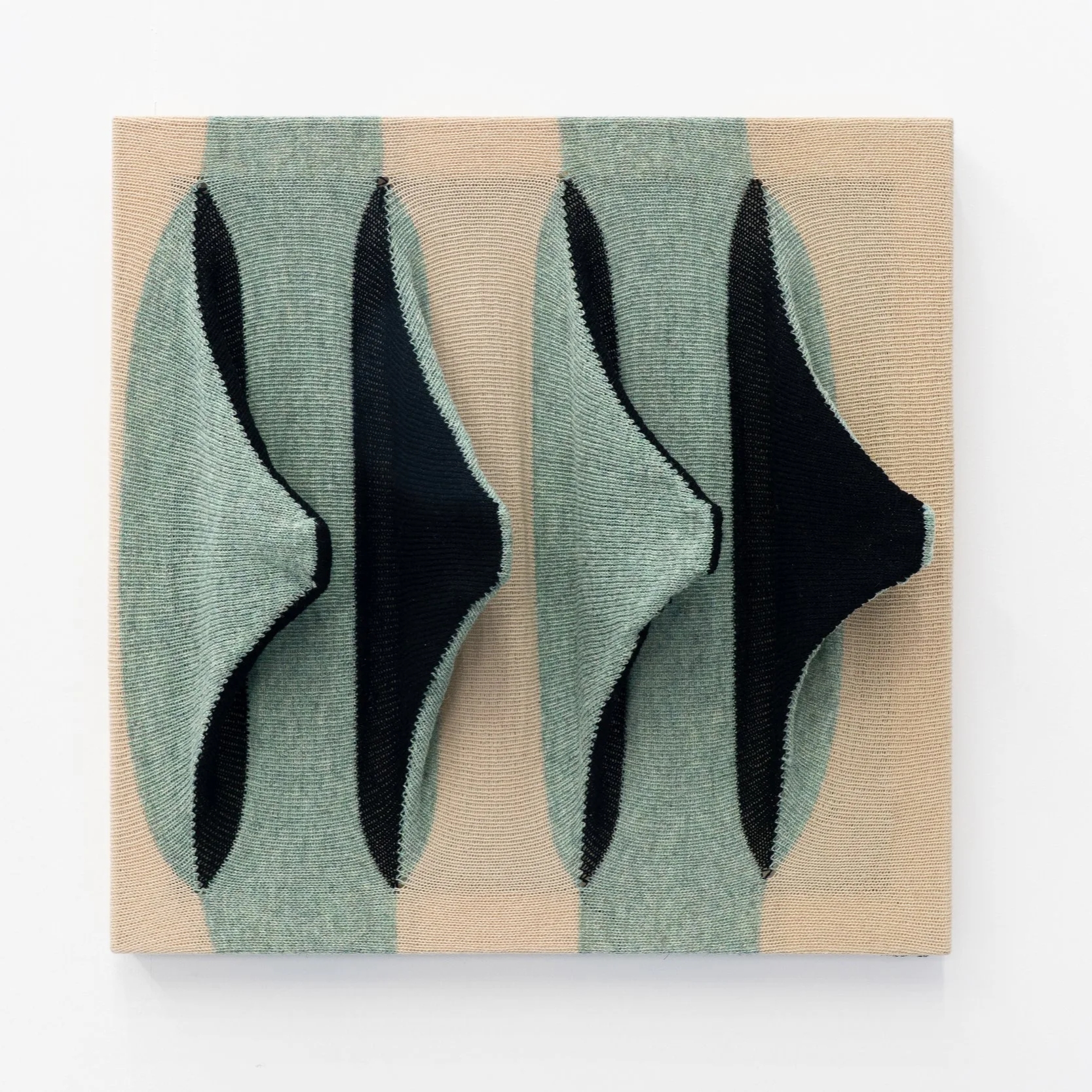 Annie Shead, 'Paths in Folds', 2026, lambswool and melange wool on wooden frame, 50 x 50cm