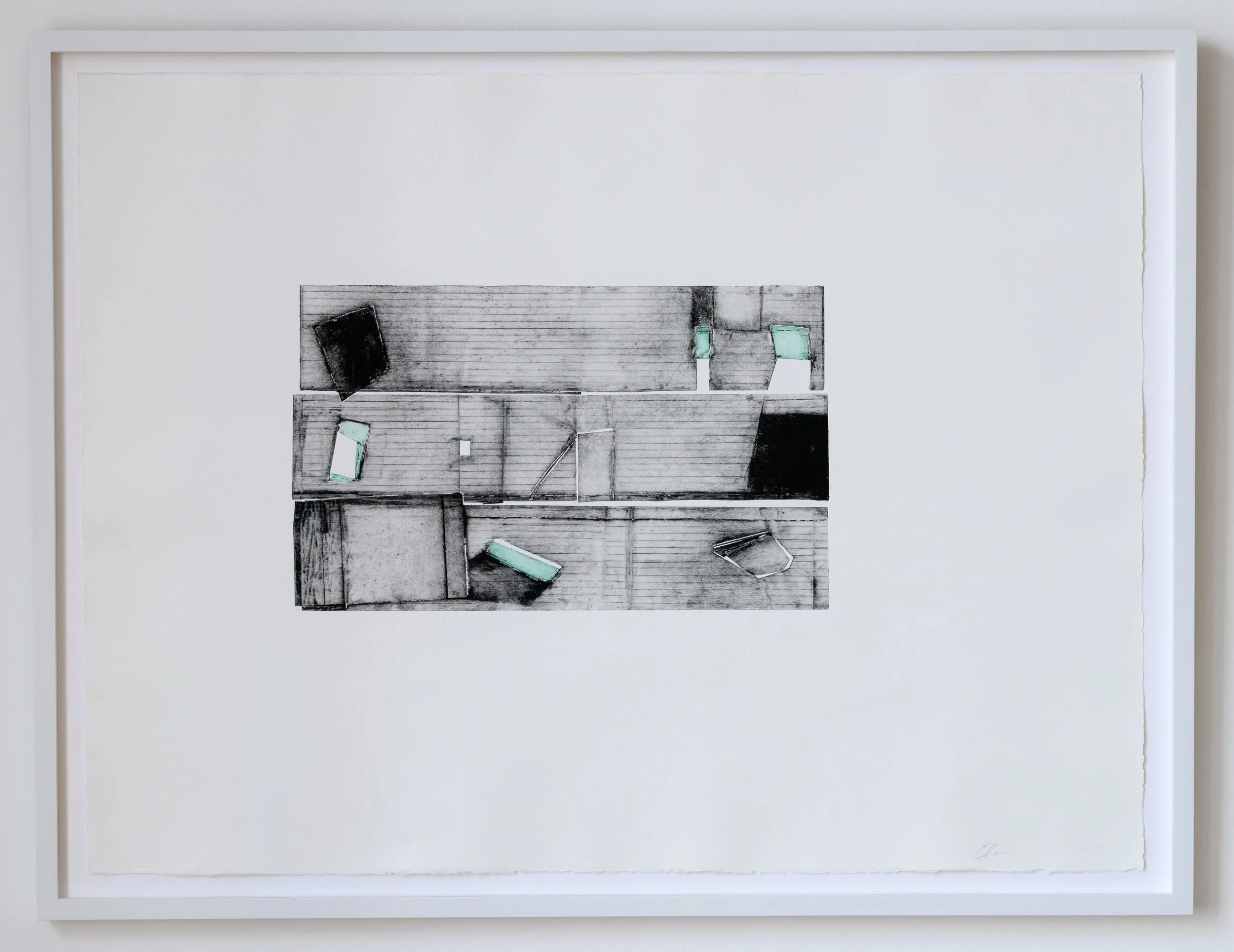 Eliza Owen,
'The Open Windon is Full of Voice',
2025,
Dry point print on Somerset satin paper,
56 x 76 cm / 22 x 30 in
