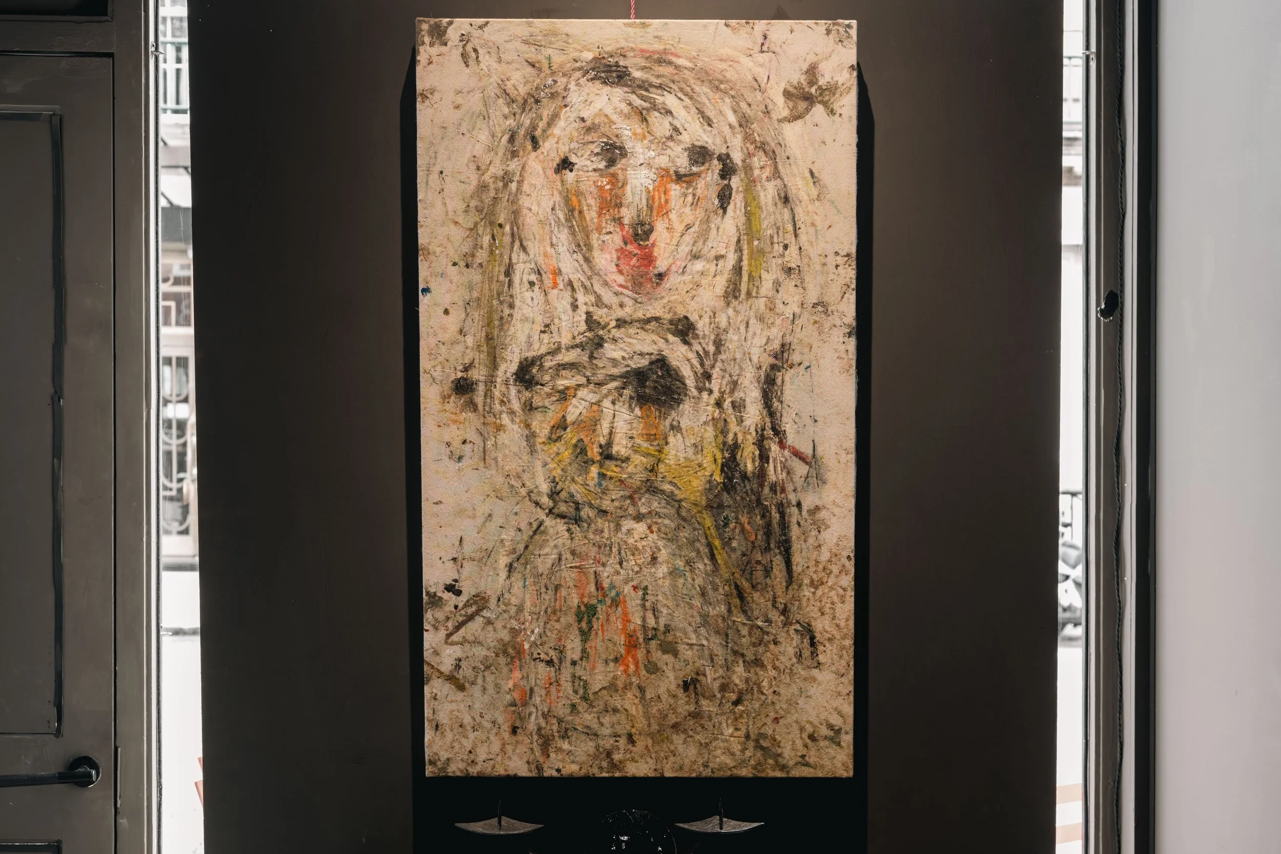 'Rain Washed Memory', 2026, oil on canvas, 101 x 54.5 cm