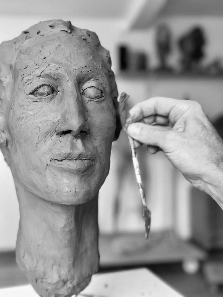 Female Portrait (Clay, Process) 