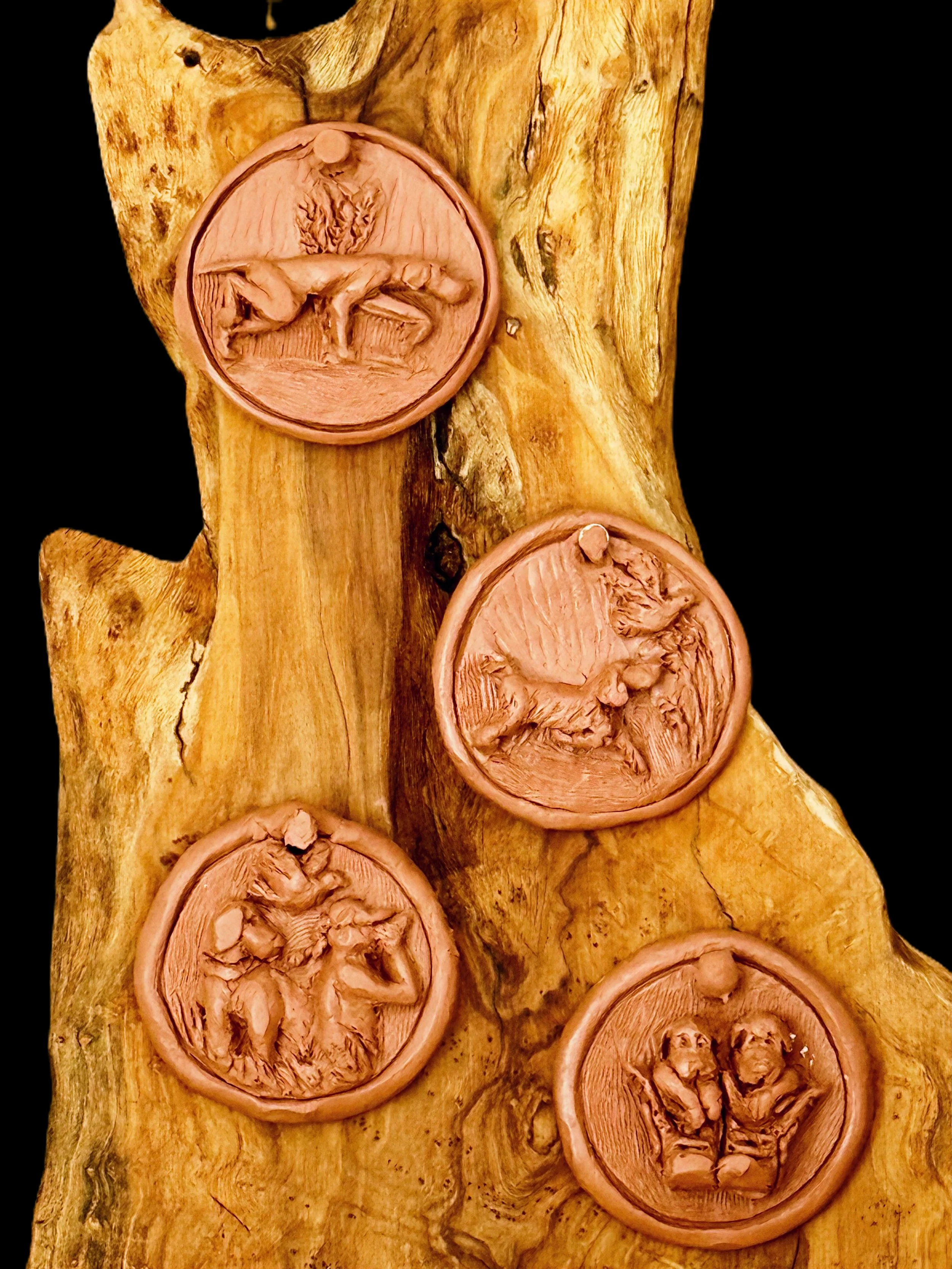 Working Dogs Medals / Christmas Ornaments (Oil-based Clay w/ production in Plaster and Resin)