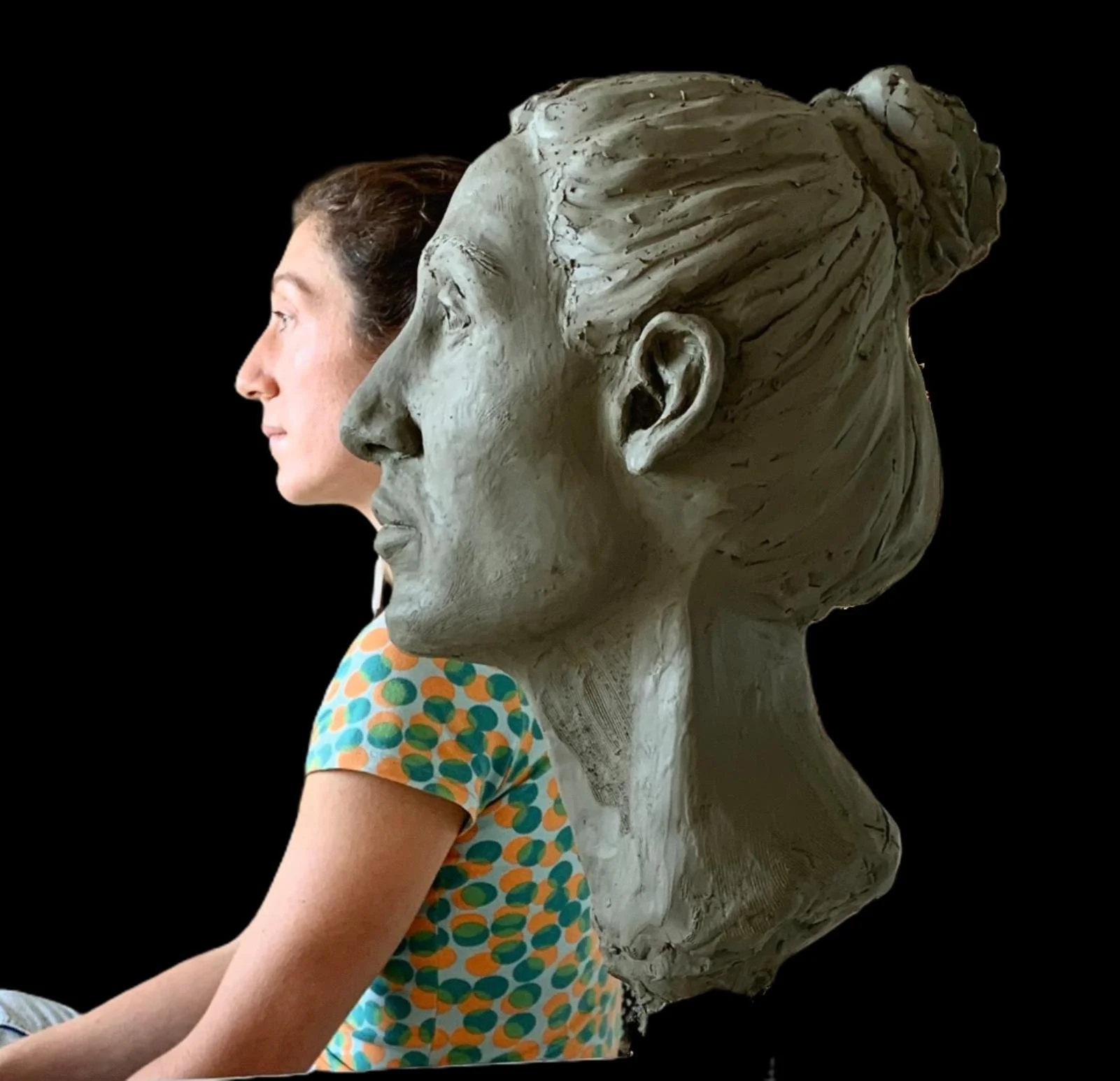 Female Portrait (Clay, Process) 