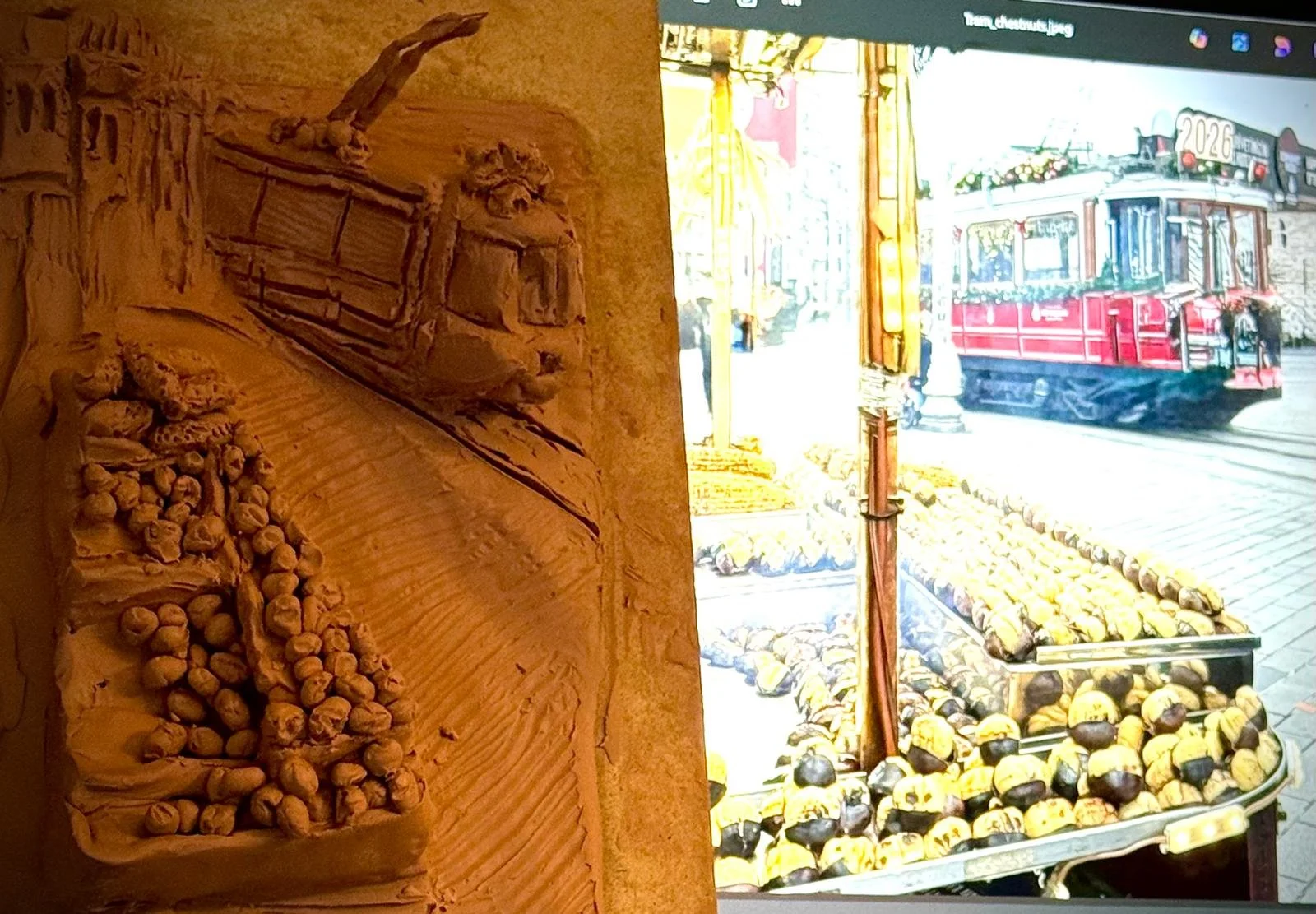 Chestnuts and New Year Tram