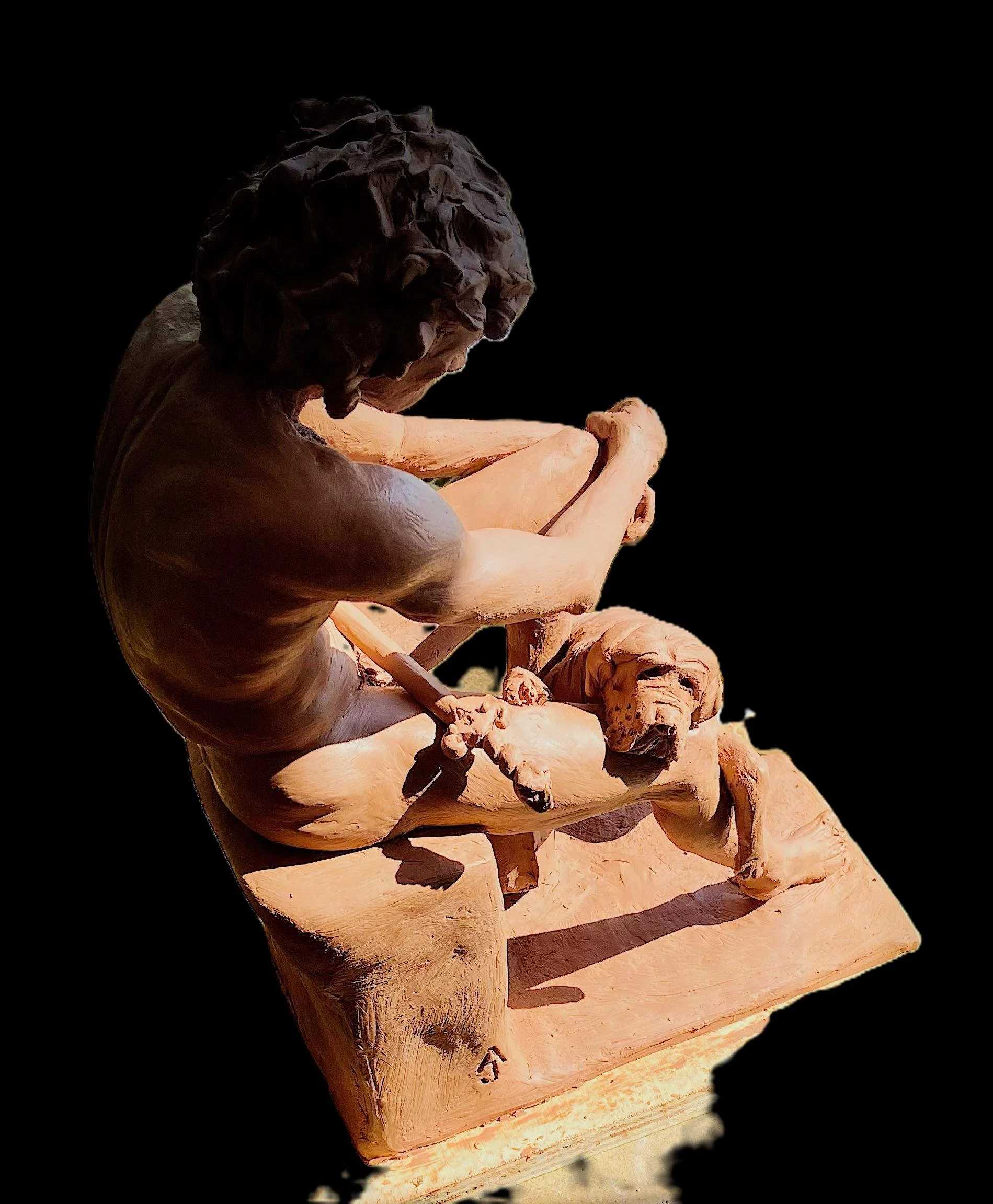 Calming the Dogs of War (Oil-based Clay)