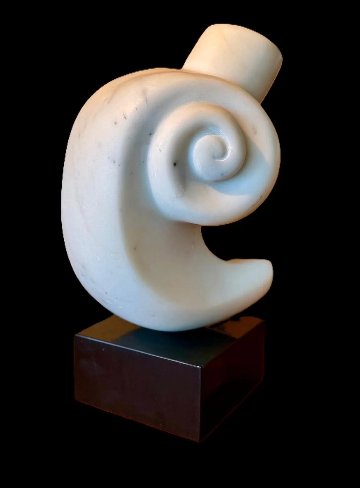 Hand carved from single block of Carrara statuary marble