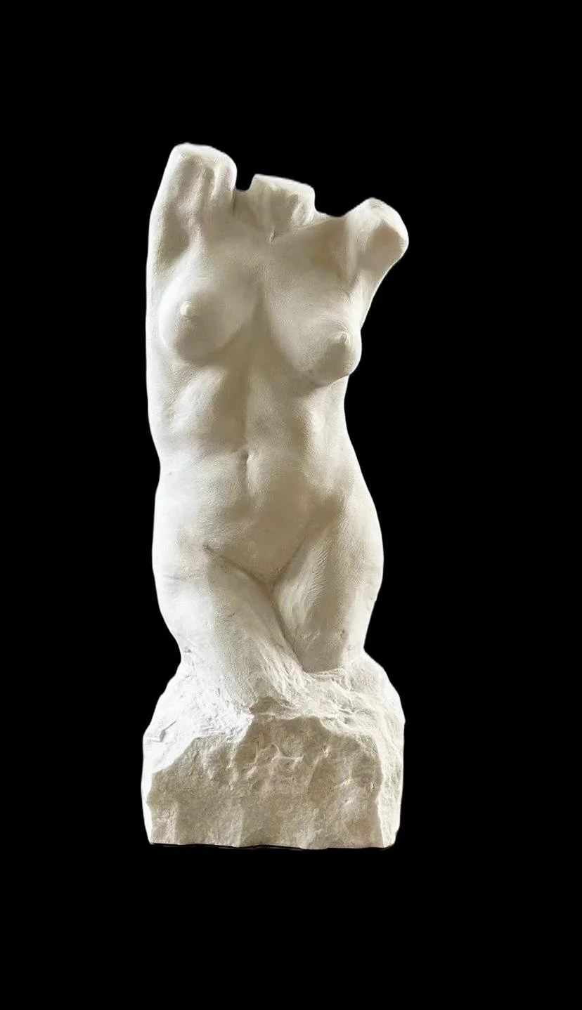 Female Torso ( Clay to Carrara marble)