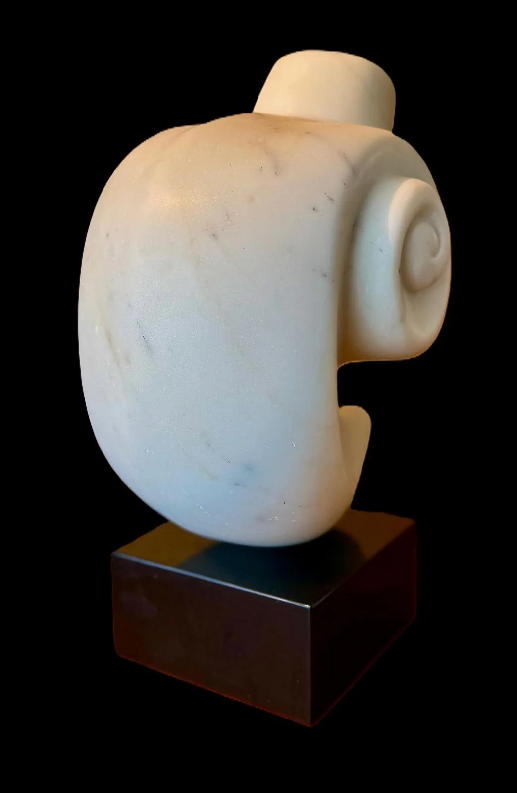 Hand carved from single block of Carrara statuary marble