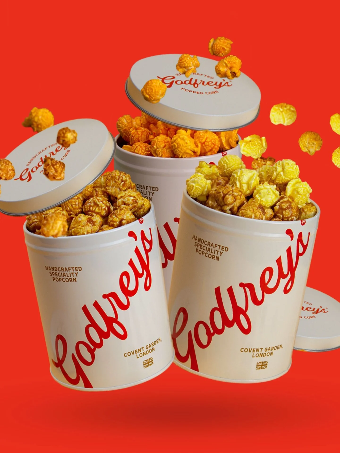 Happy National Popcorn Day 🍿

To celebrate, we&rsquo;re rolling out our brand new Godfrey&rsquo;s Popcorn tins.
Popped fresh, to order, and sealed up ready for gifting, sharing, or not sharing at all.

Same Godfrey&rsquo;s crunch.
New shiny home. ✨
