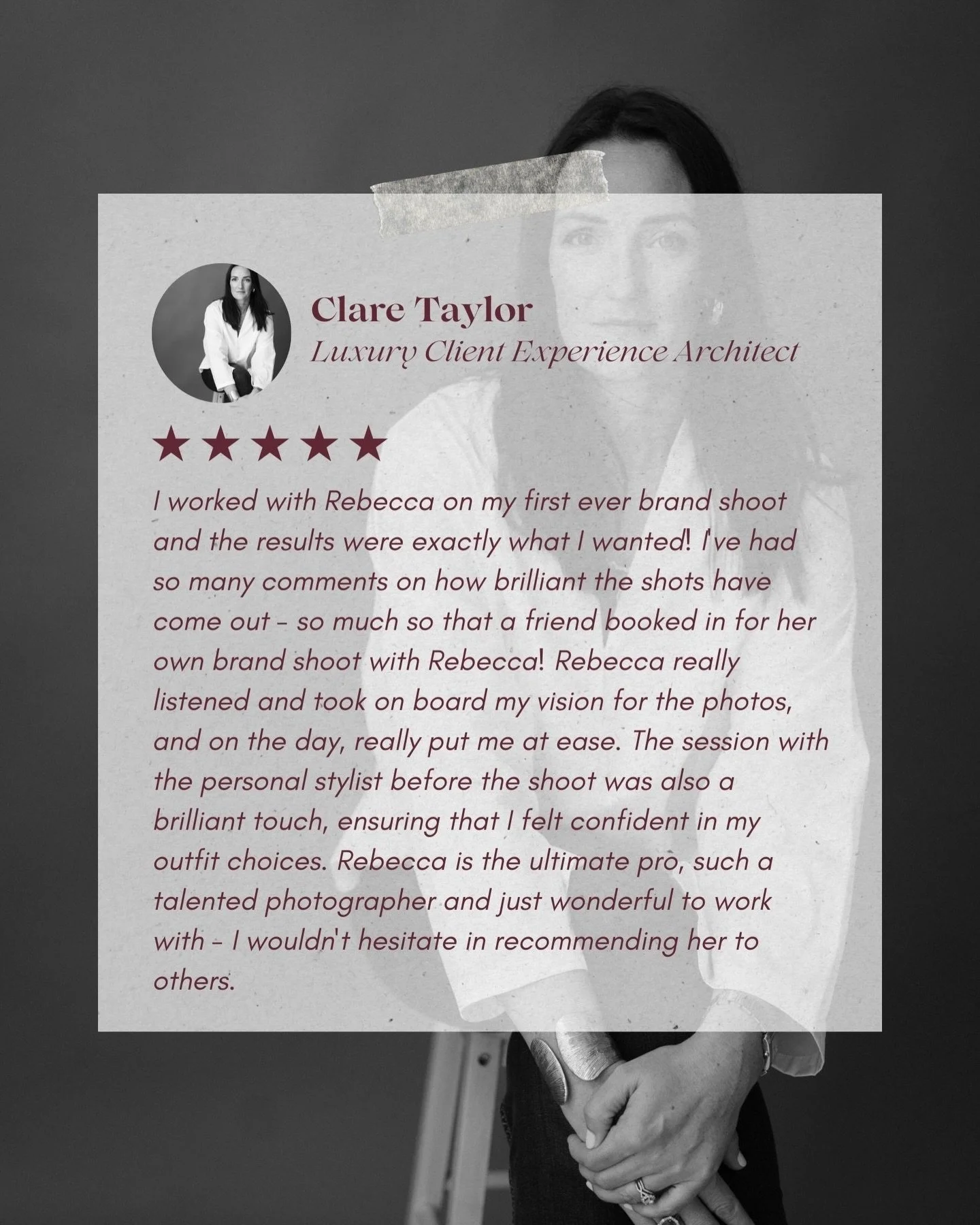 Testimonial Tuesday 💛
Your kind words always make my day. So grateful for every client who chooses me to capture their story.

#googlereview @claretaylorcx 
#personalbranding
#personalbrandingphotography
#brandidentity
#surreybrandphotographer
#cobh
