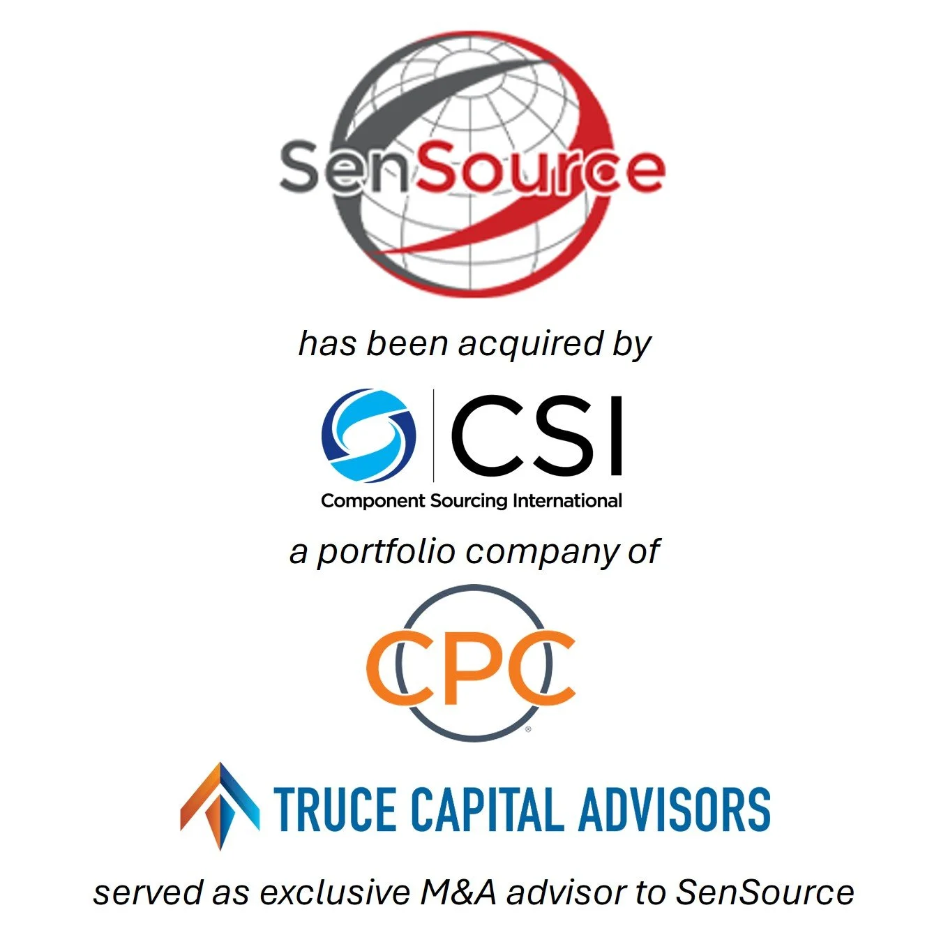 Truce Capital Advisors Leads the Sale of SenSource Global Sourcing to CSI
