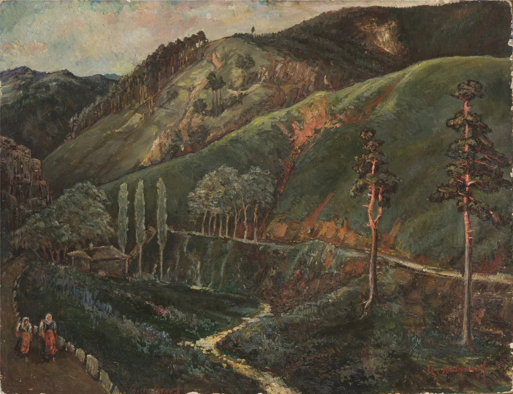 Край село Ситово, 1938. Маслени бои, платно, шперплат. Частна колекция.