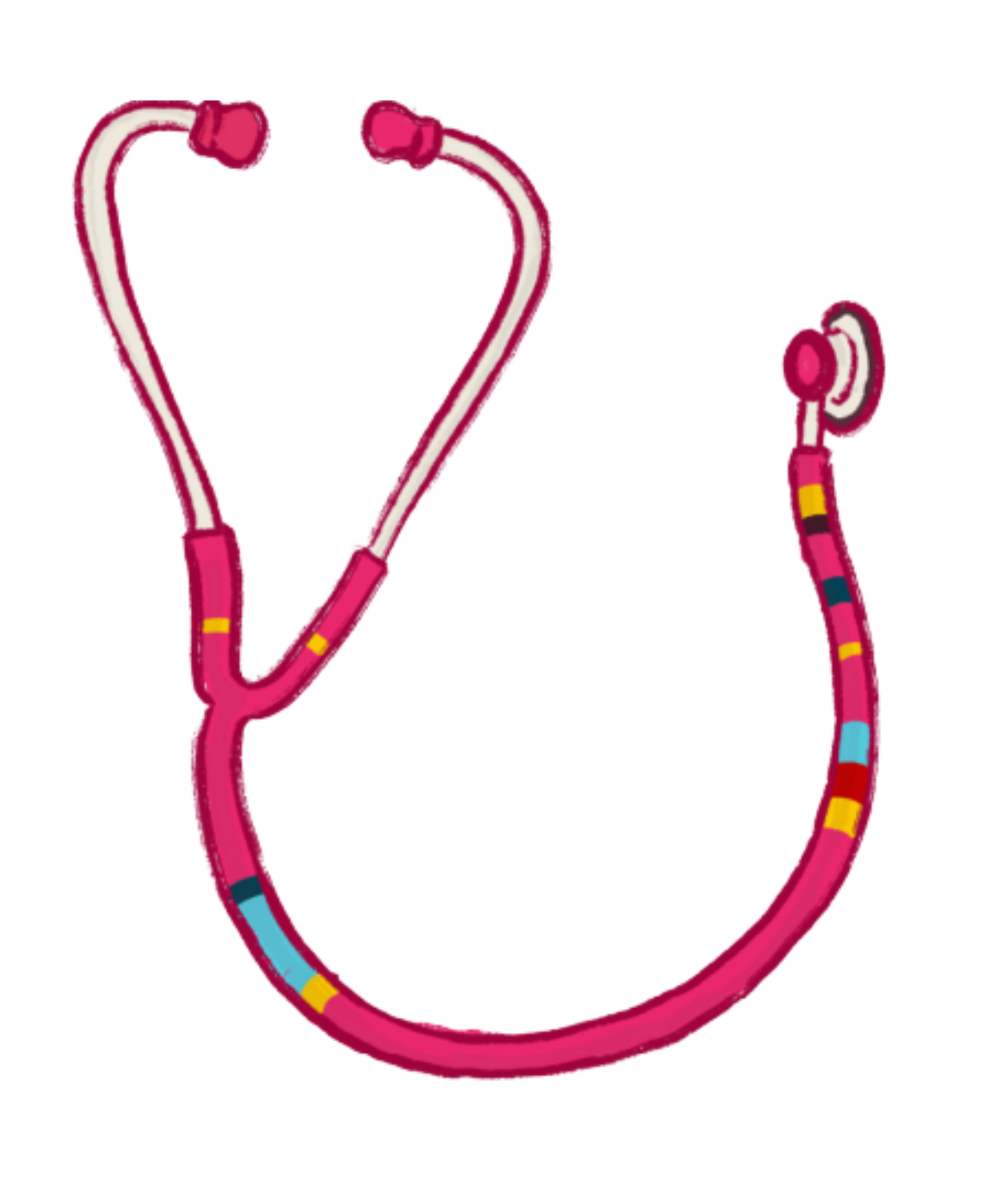 multicoloured stethoscope