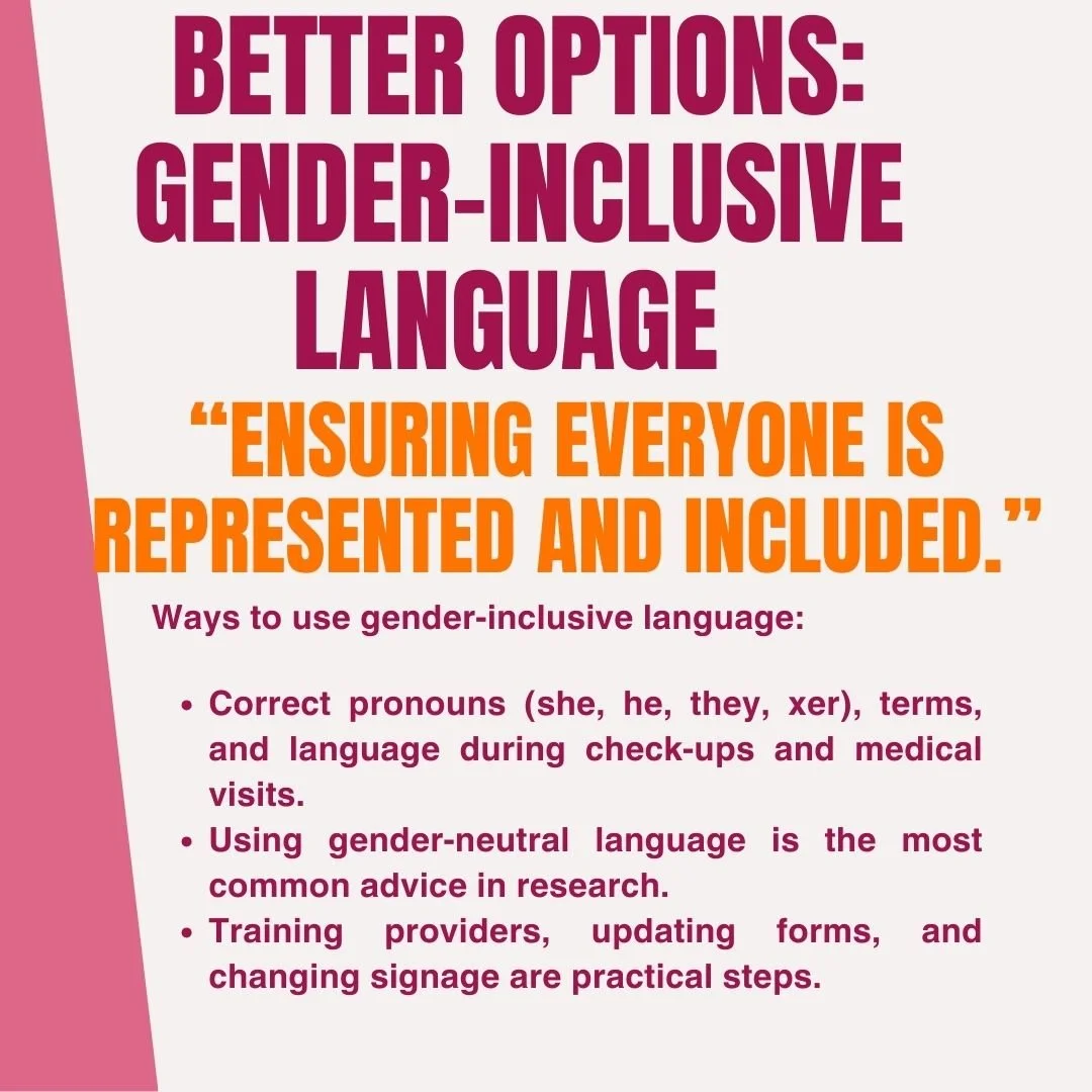Better Options: Gender-Inclusive Language,Ensuring everyone is represented and included. Ways to use gender-inclusive language