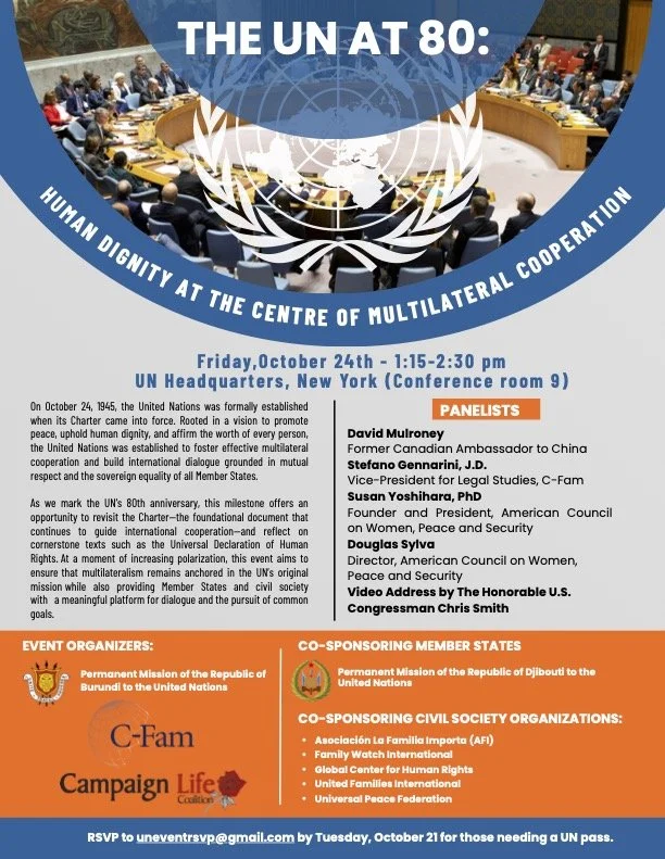 WPS Women Peace and Security - UN Charter 80th Anniversay
