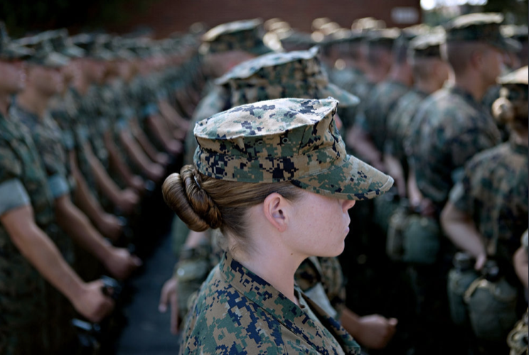 Woman in Marines