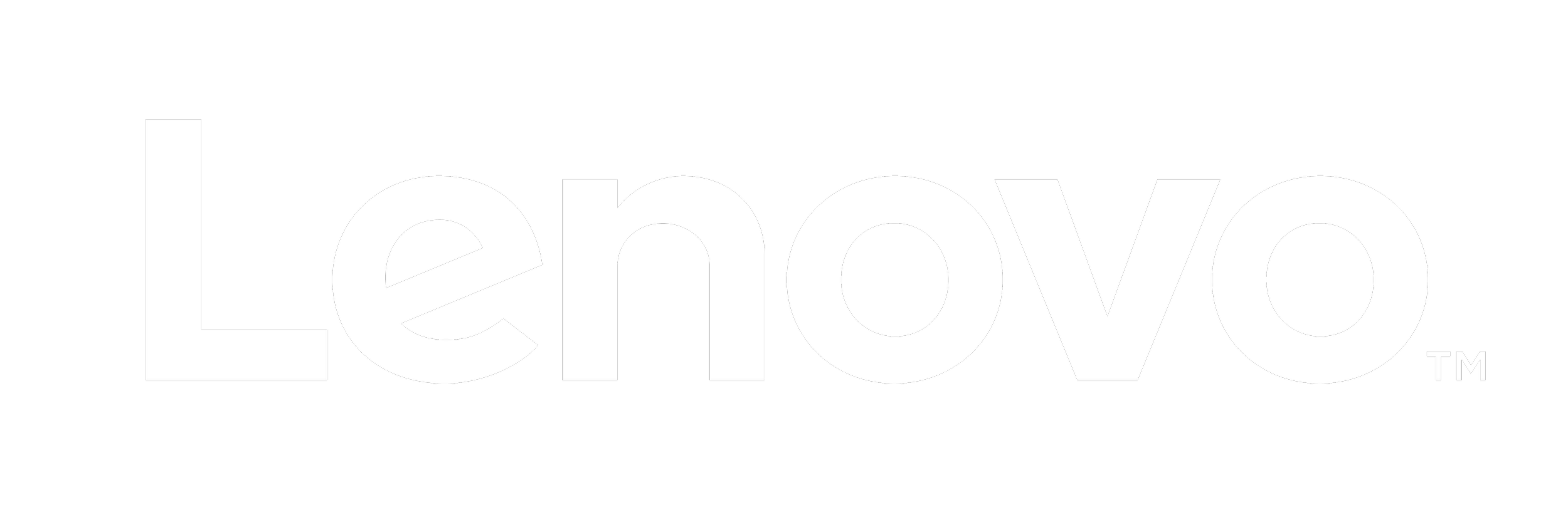 Black Lenovo logo on a white background.