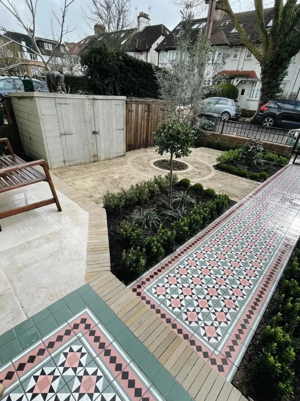 This elegant front garden transformation showcases our expertise in bespoke garden design, premium landscaping