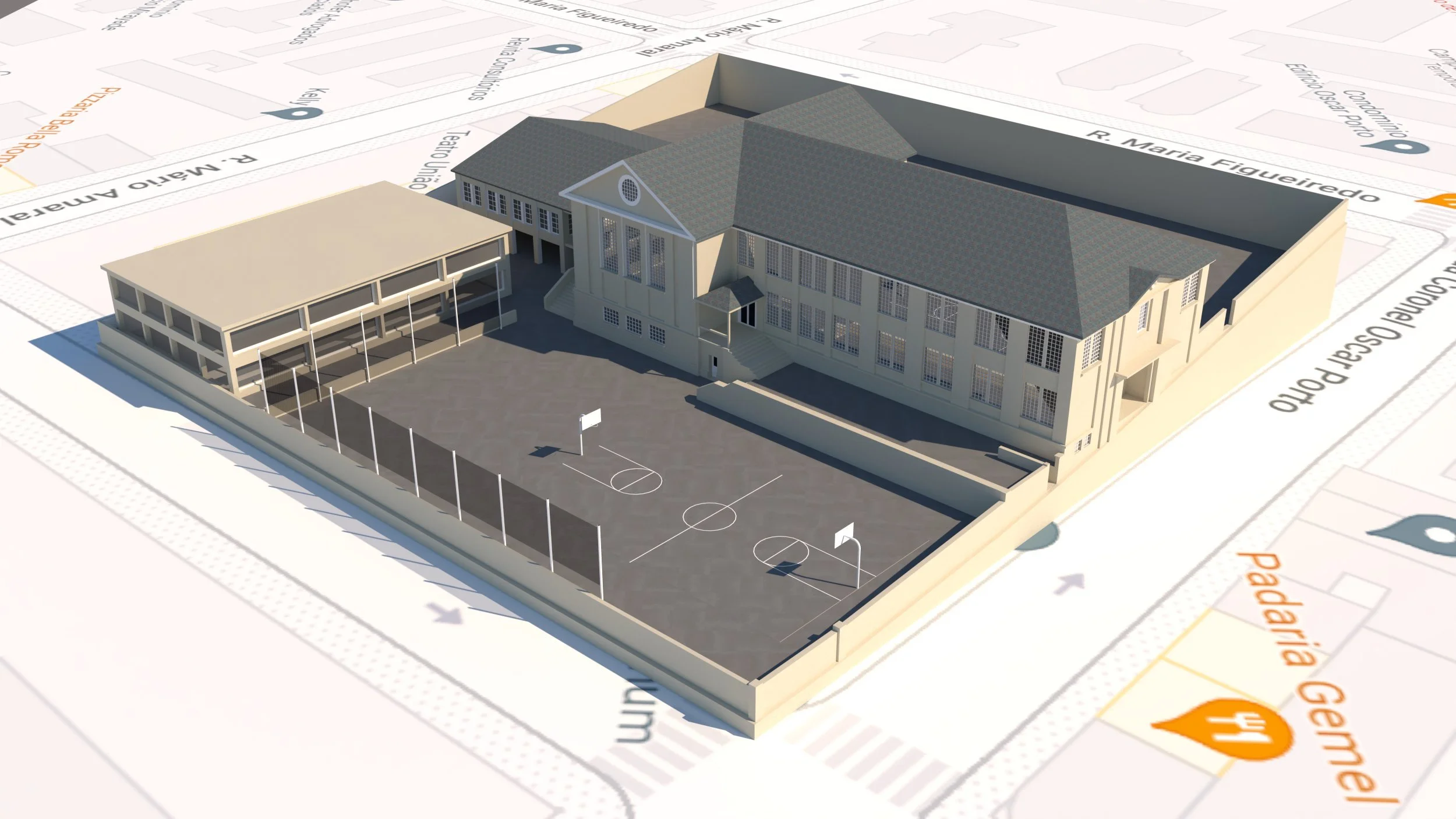 The old Sao Paulo Graded School on the map