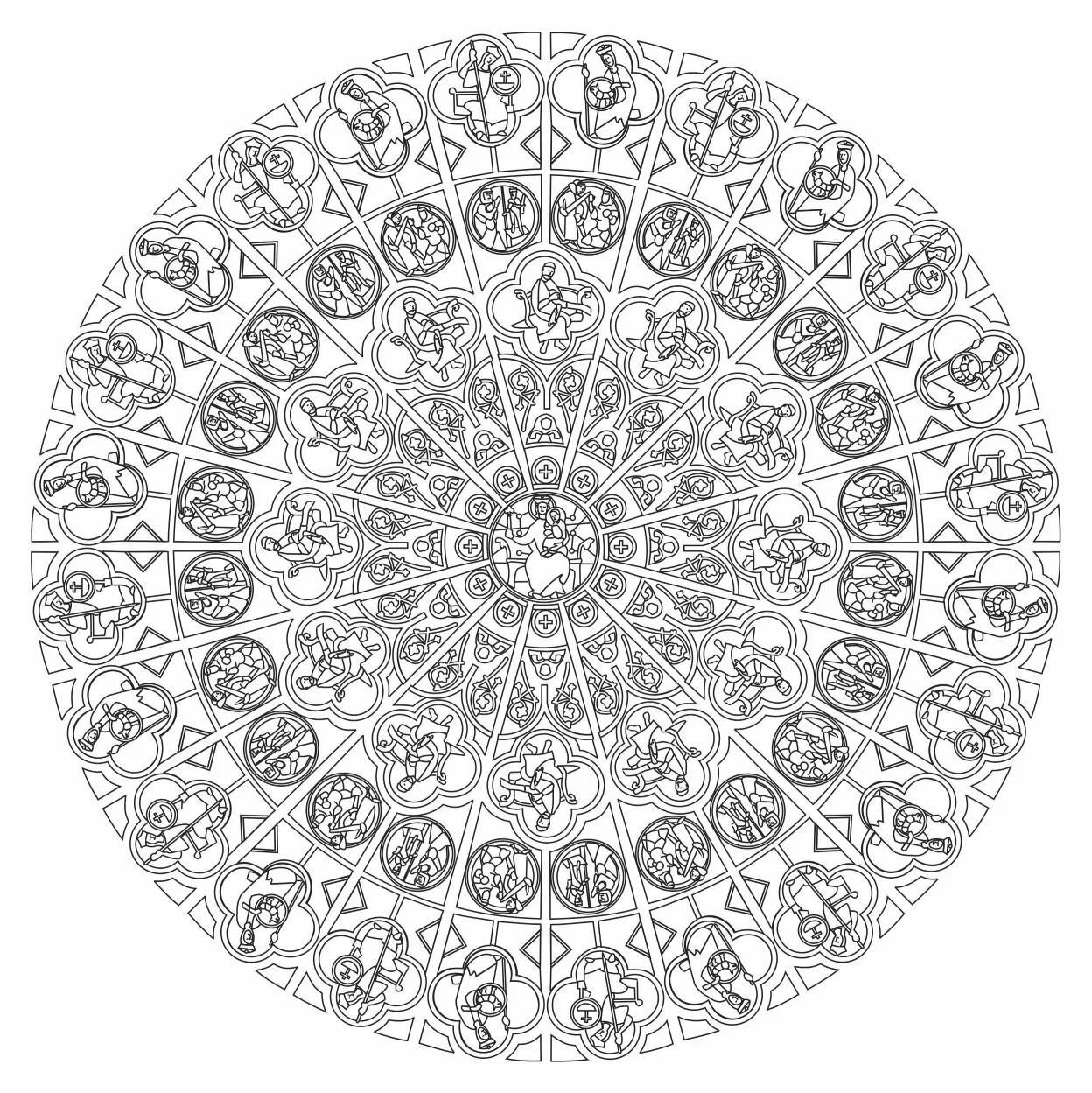 The West Rose Window (B&W version)