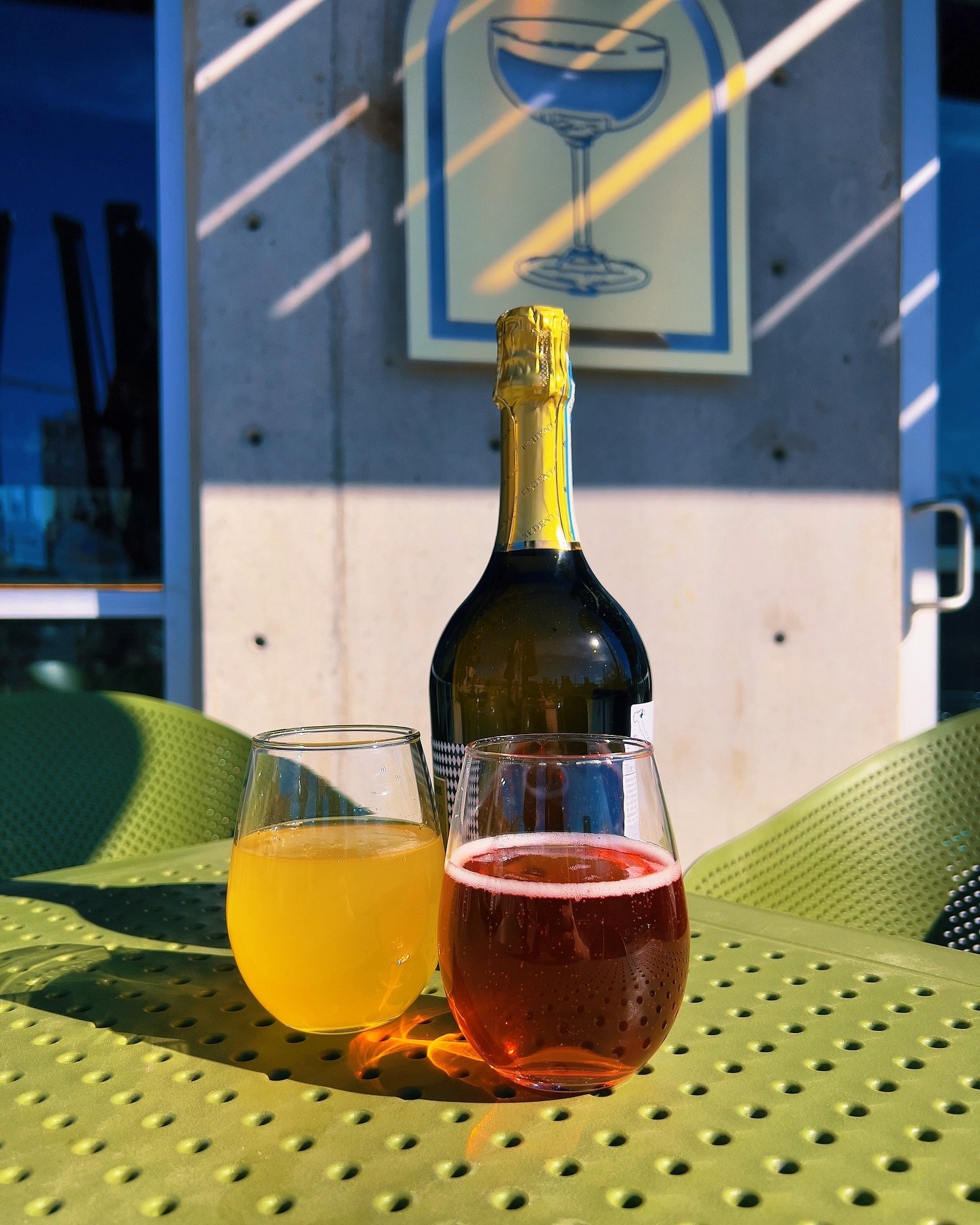 Wake up, it&rsquo;s time for brunch!! 🍾🌞 It&rsquo;s going to be 76&deg; and sunny today, enjoy it with a bottle of mimosas on our patio with your friends.