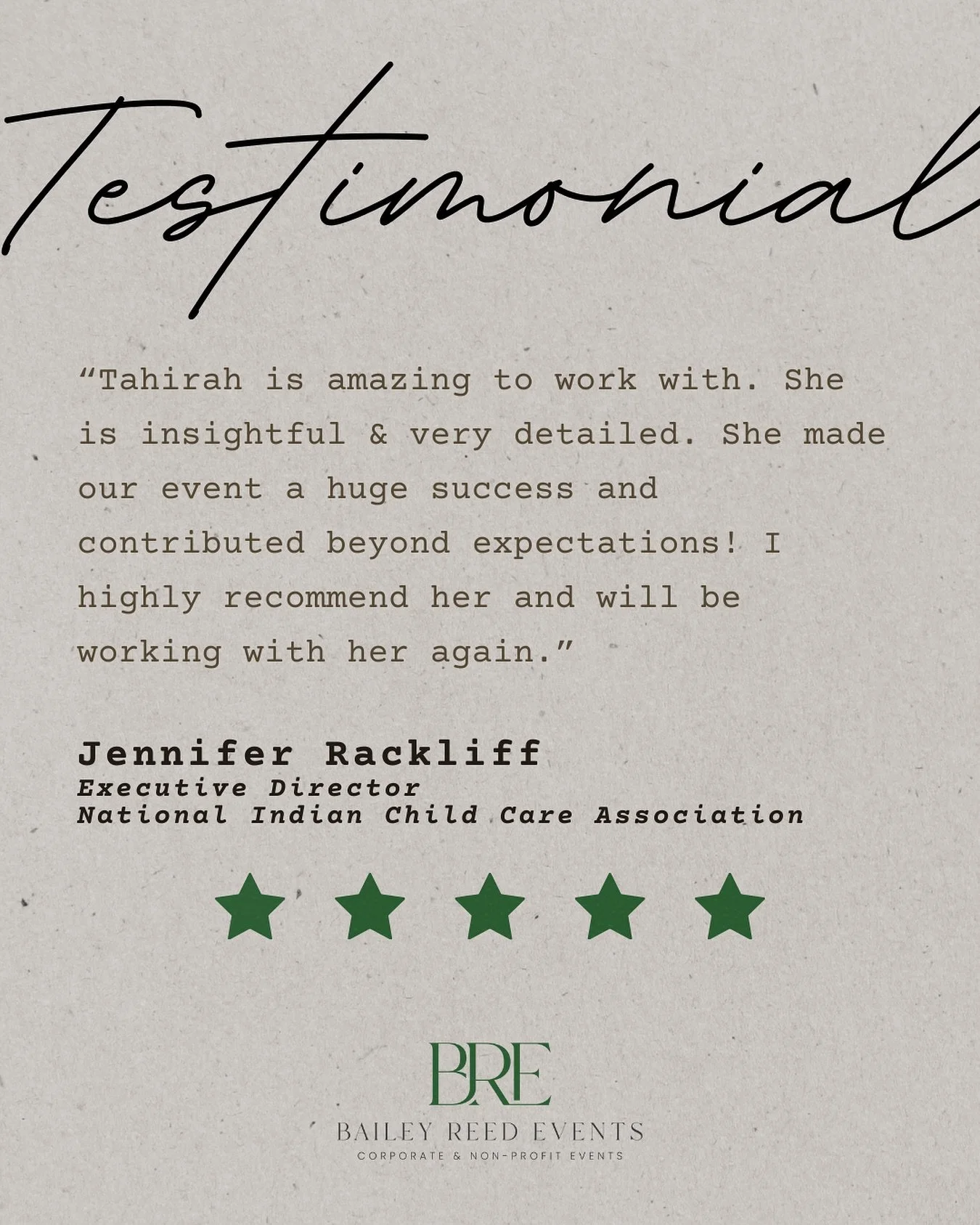 I&rsquo;m honored to share these kind words from Jennifer Rackliff, Executive Director of the National Indian Child Care Association (@nicca.us ). 💬

We have partnered with NICCA on multiple occasions, and we&rsquo;re thrilled to be supporting them 