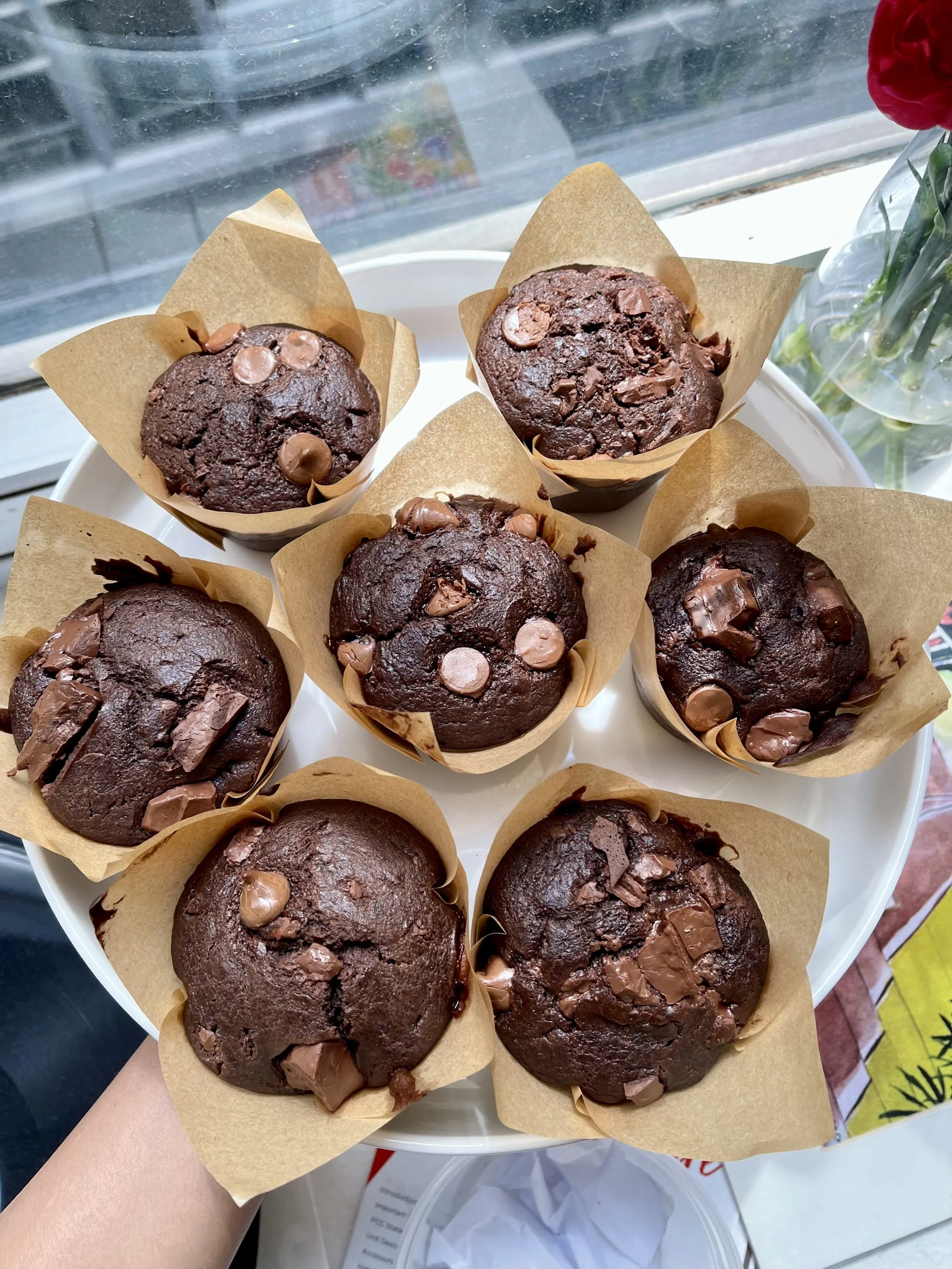Triple Choco Zucchini Muffins