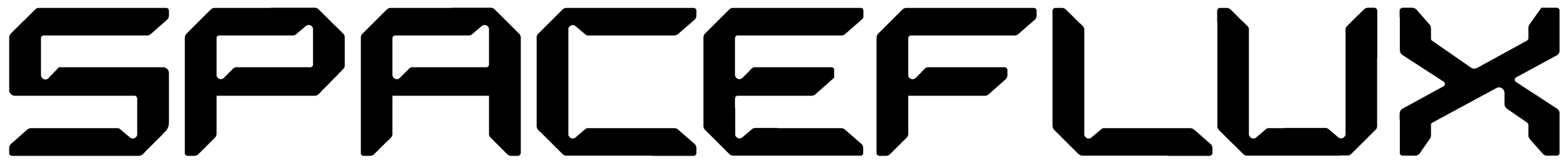 Spaceflux's black logo