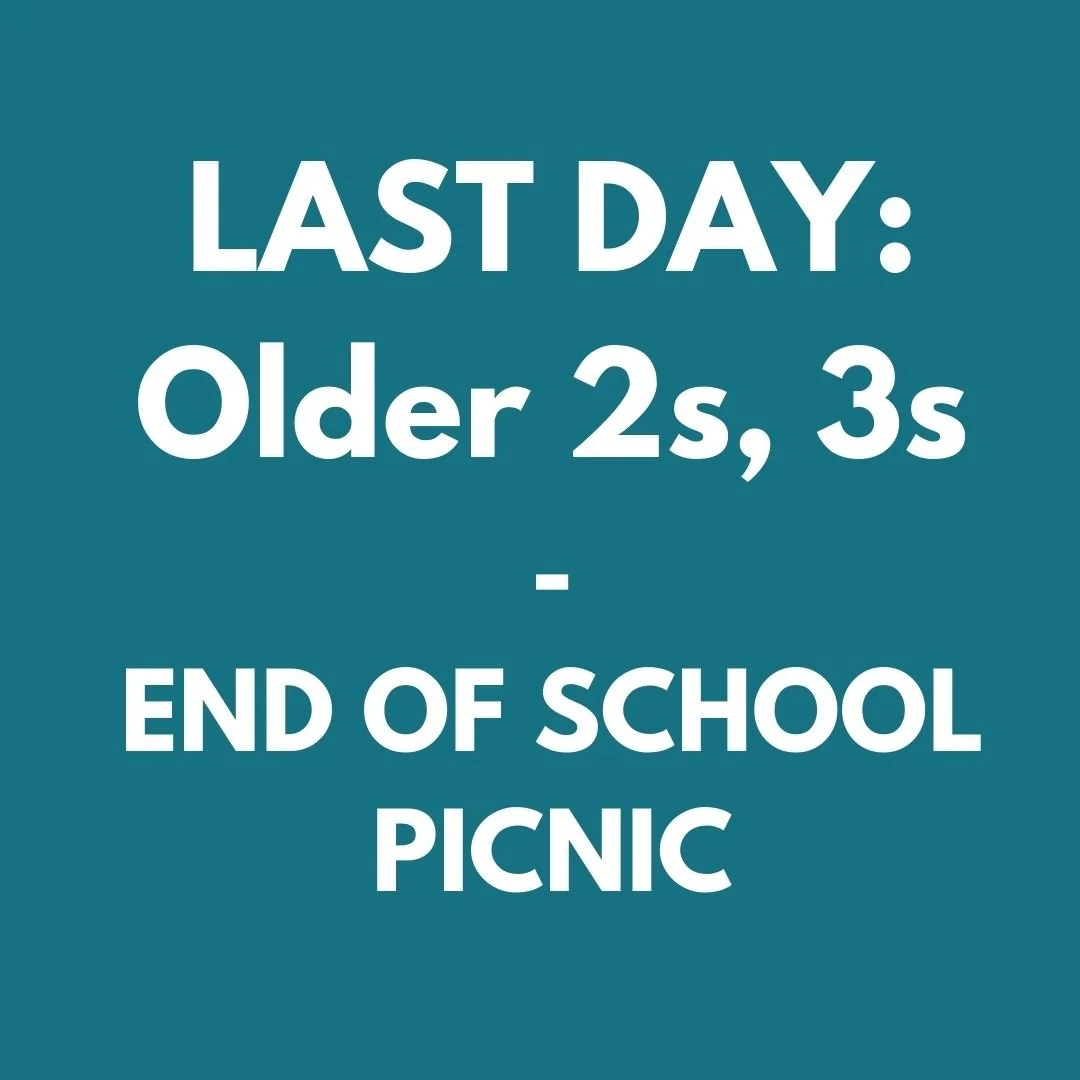 Last Day - Older 2s, 3s / End of School Picnic