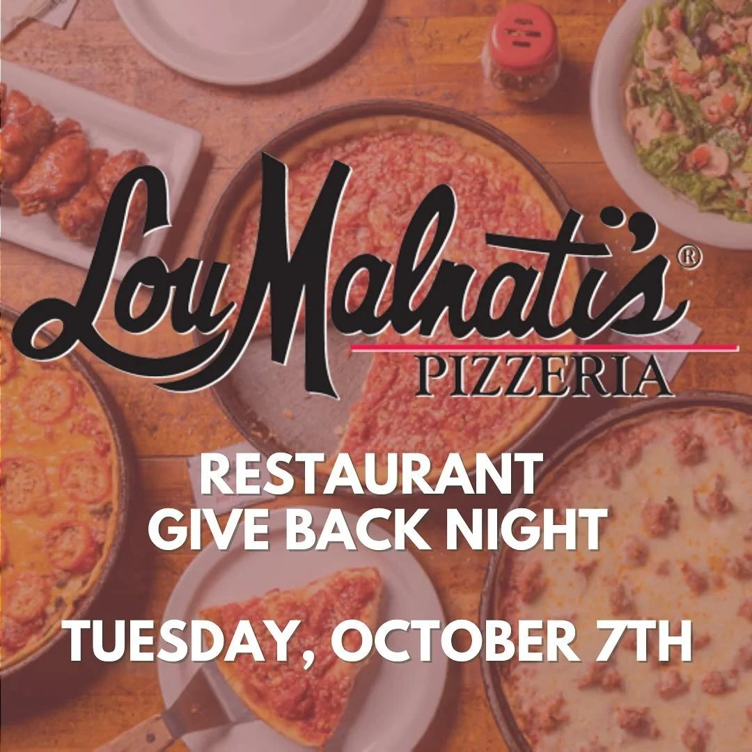 A pizza night that gives back! Order from Lou Malnati&rsquo;s Wilmette on Tuesday, October 7th!
🍕20% of all in-store and online sales that day will be donated back to NFCNS!
🍕Mention NFCNS over phone or use online  promo code: GIVEBACK25

Must orde