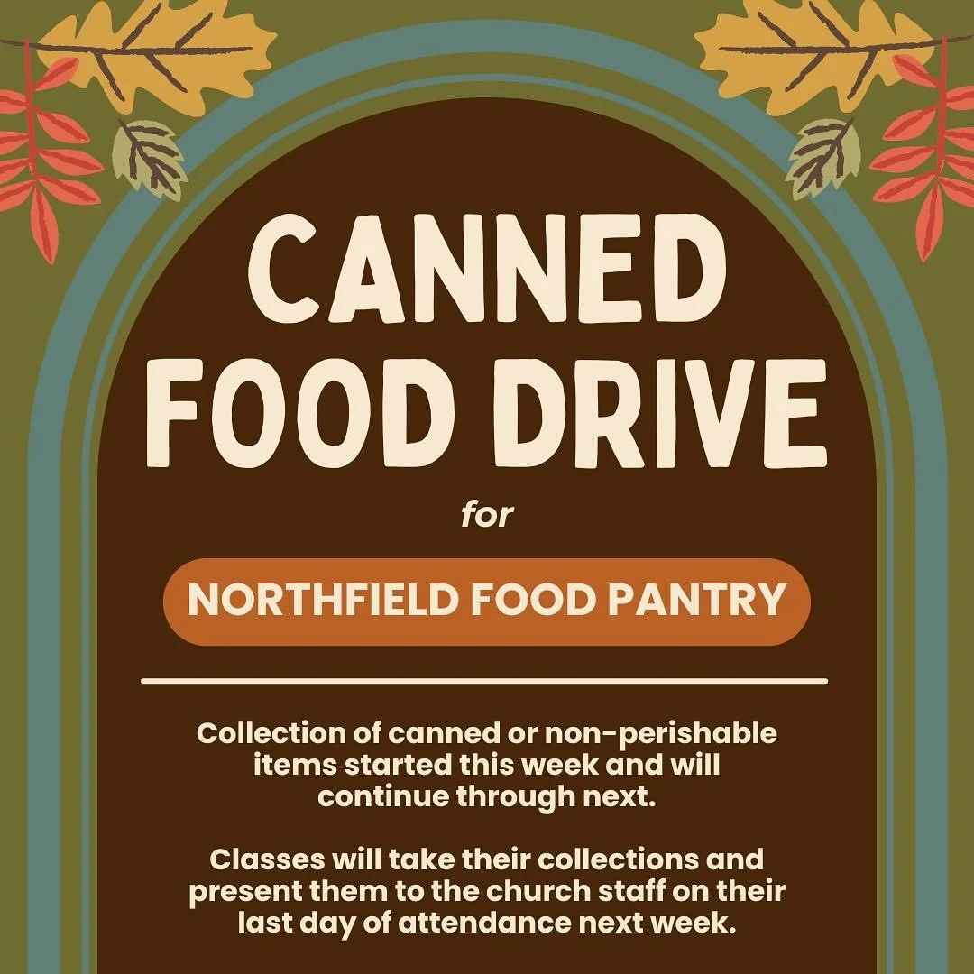 Each classroom will have a designated box for collections - please feel free to bring in items during drop-off or pick-up. Ends 11/21 🥫 Thank you in advance for helping support the community during the holiday season! 🍁🧡🍂